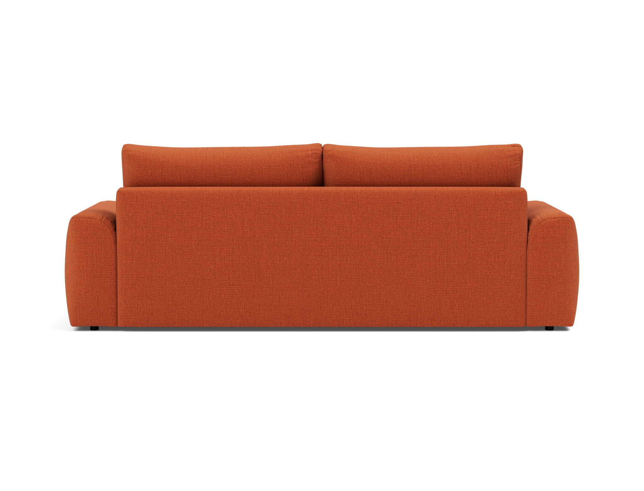 Schlafsofa Norum mit Chunky-Armlehnen Chenille Esina 412-Rust-Orange