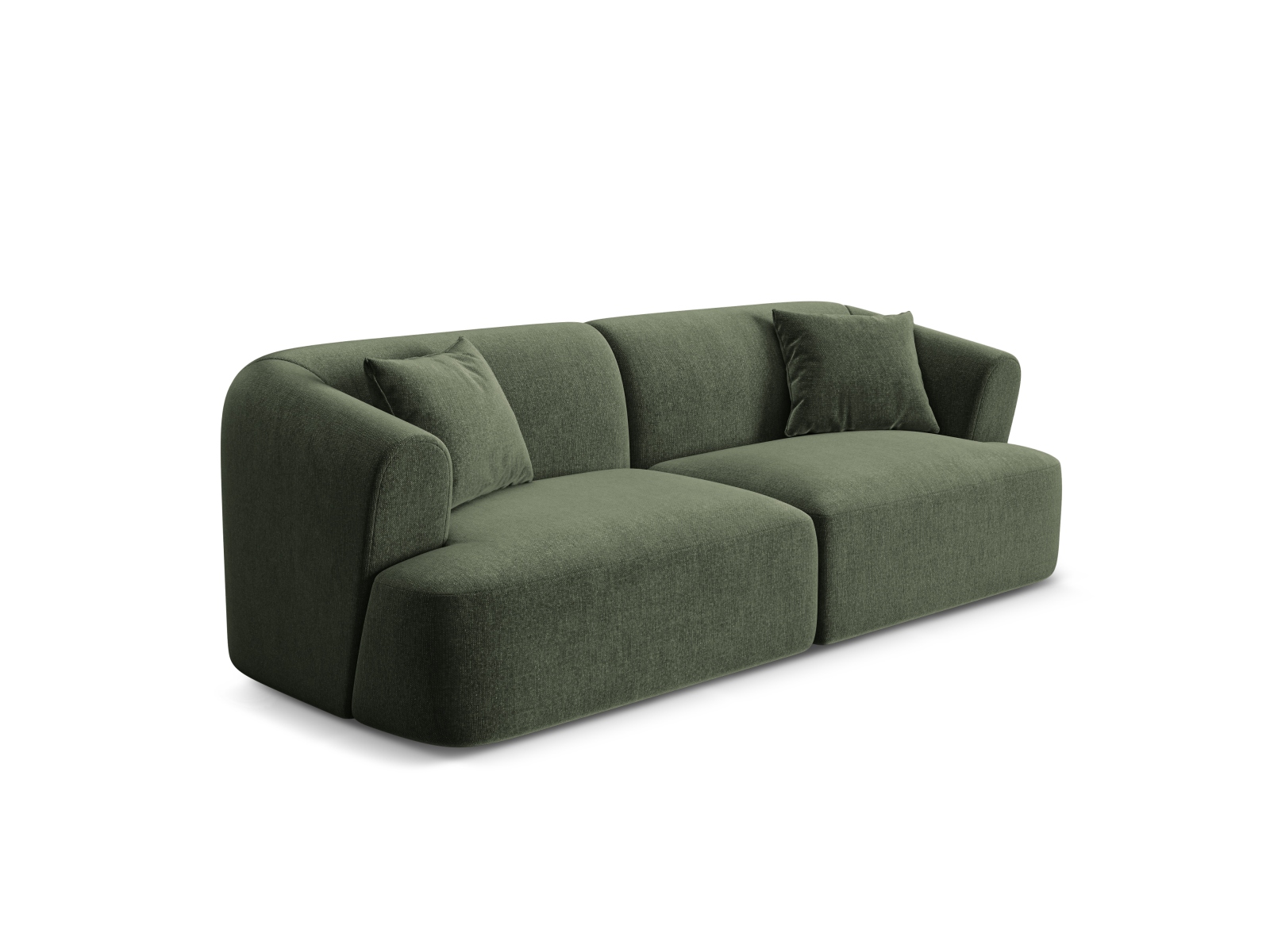 Cosmopolitan Design Sofa Campi 3-Sitzer Samt Vogue Grün
