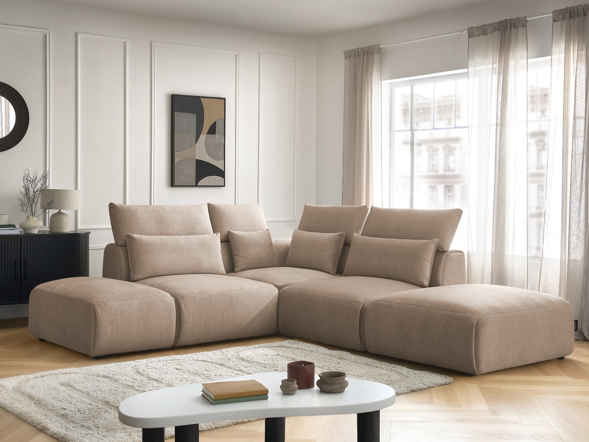 Bobochic Jana Ecksofa Samt Taupe