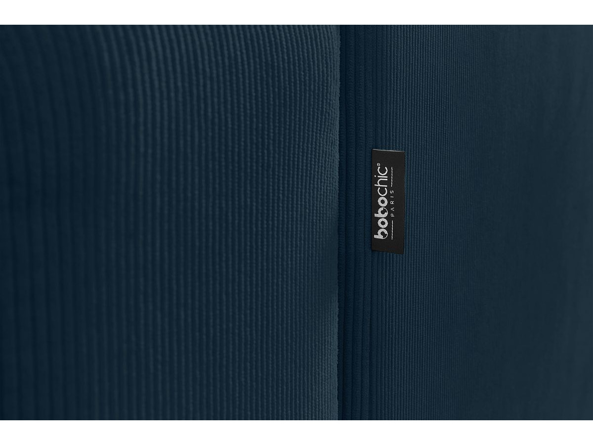 Bobochic Envy Wohnlandschaft mit Pouf Cordsamt Dunkelblau