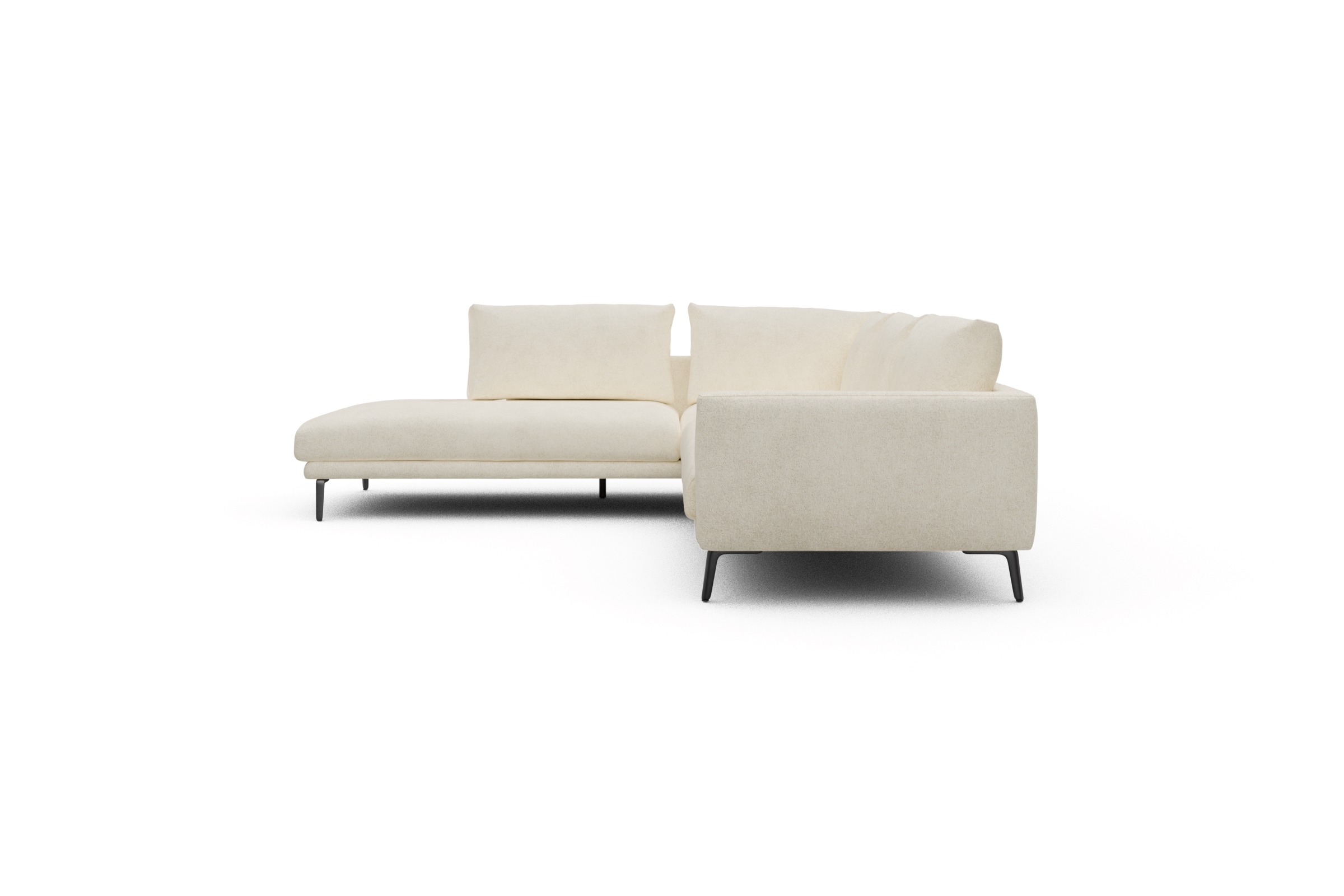 Ecksofa Karl Relax-Ecke links mit 2,5-Sitzer Boucle-Off-White