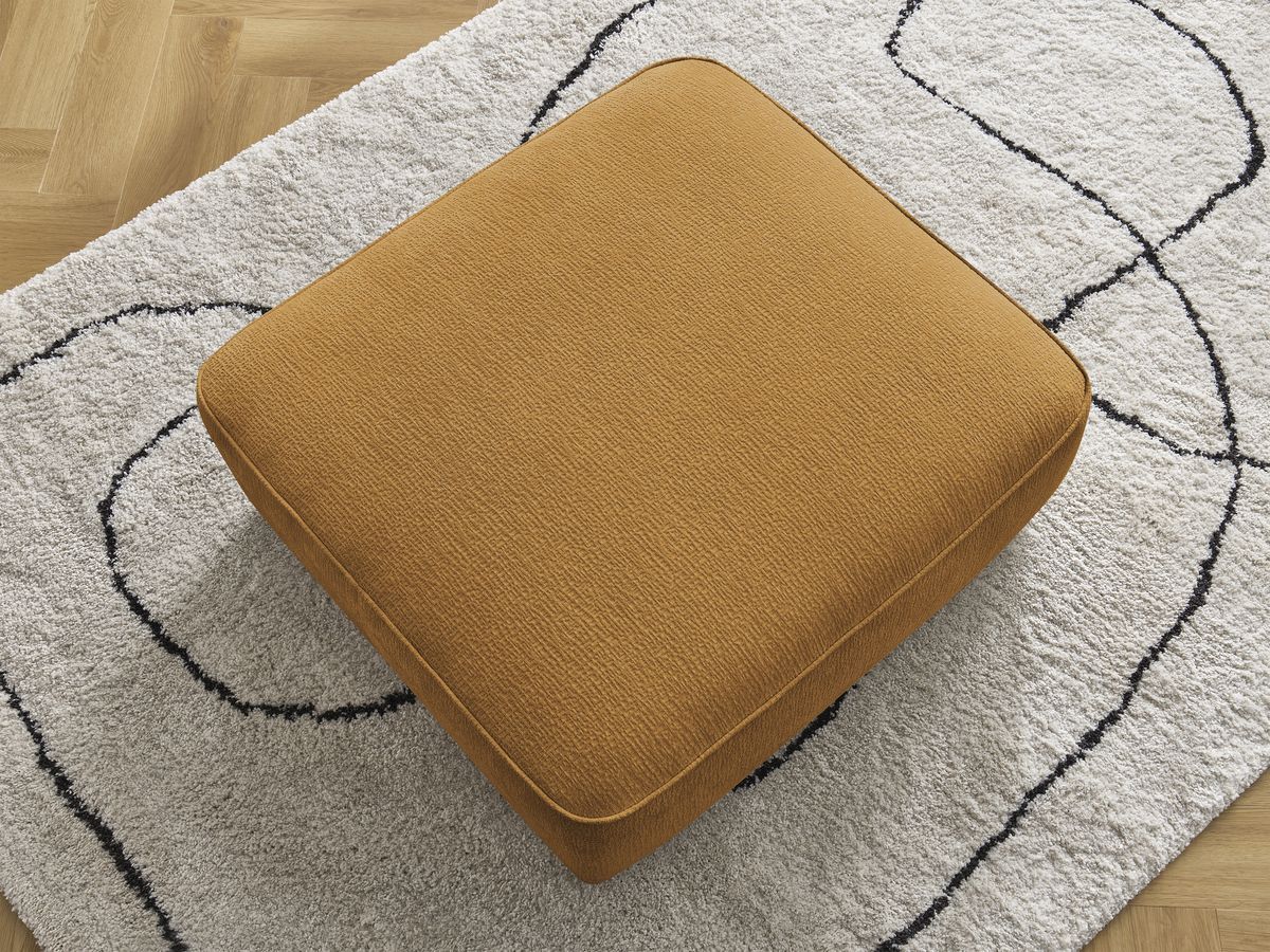 Bobochic Leopold Pouf Strukturstoff Gelb