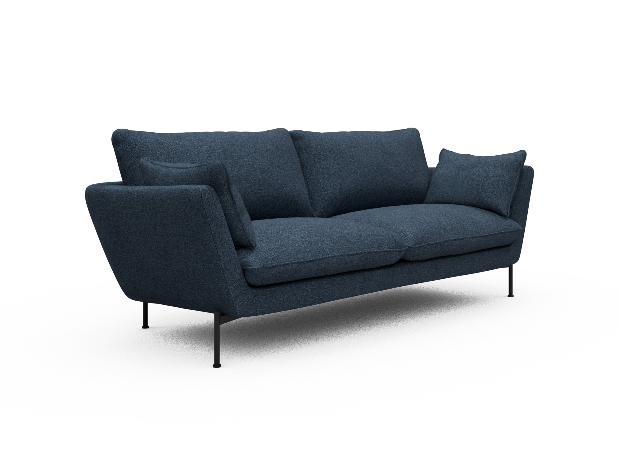 Skandi Home Sofa Anton 3-Sitzer Boucle-Blue moebelfaktor