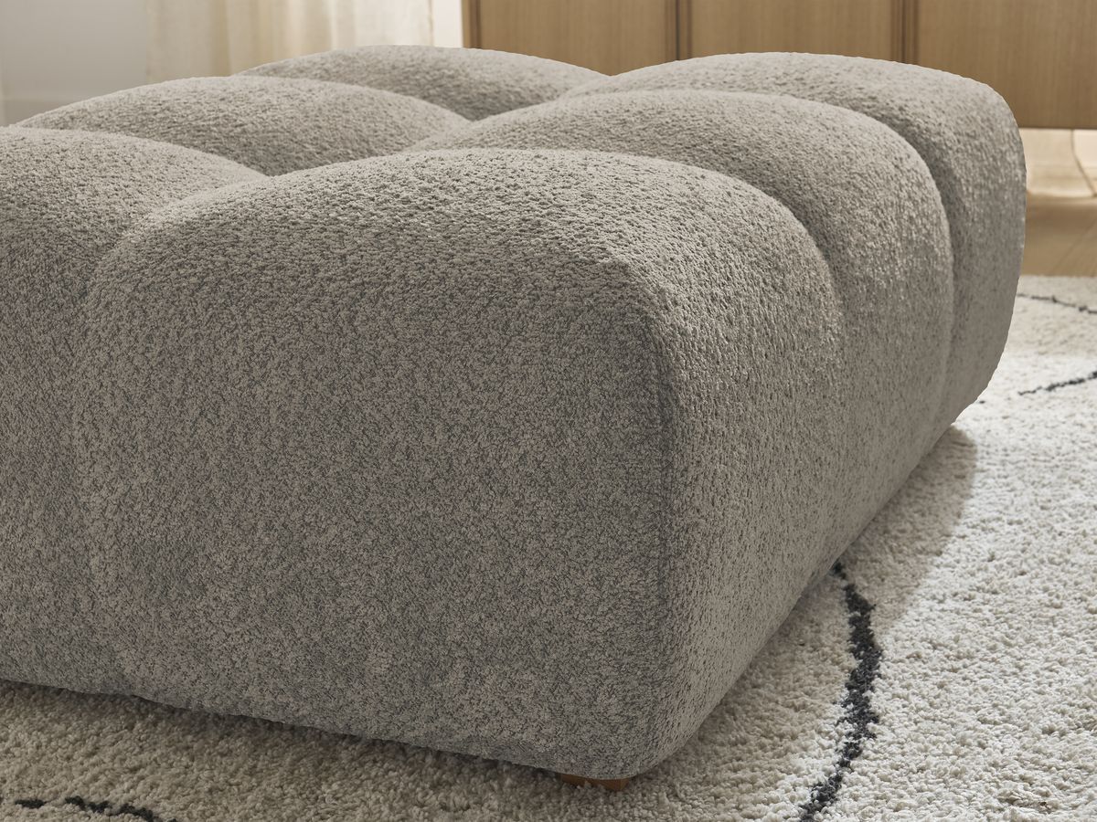 Bobochic Anakin Pouf Bouclé-Stoff Taupe