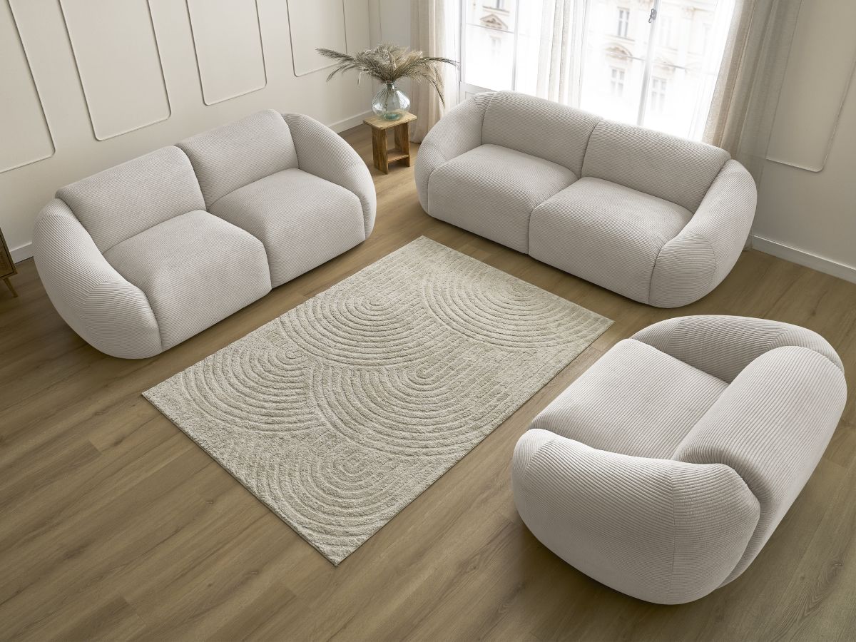 Bobochic Tina Sofa 6-Sitzer Cordsamt Beige