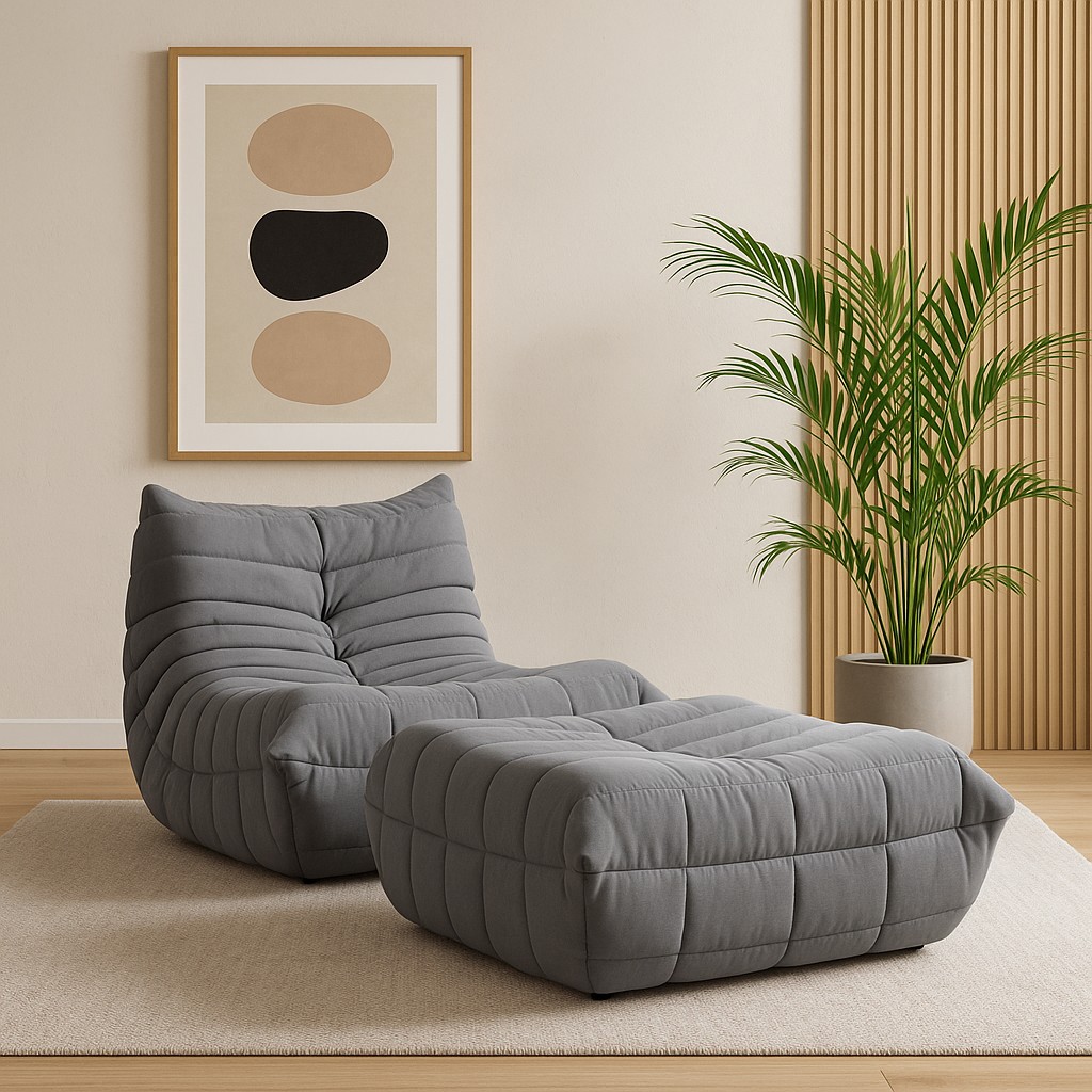 Livin Hill Set Nua: Sessel 87 cm + Fußhocker
