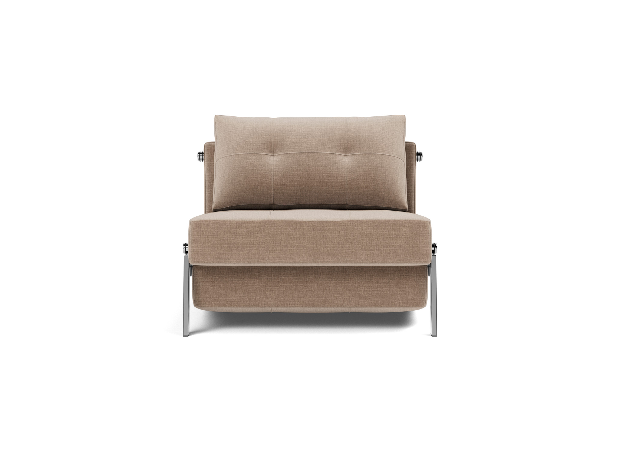 Schlafsessel Cubed 90 Chenille Esina 417-Mocha Beine Chrom