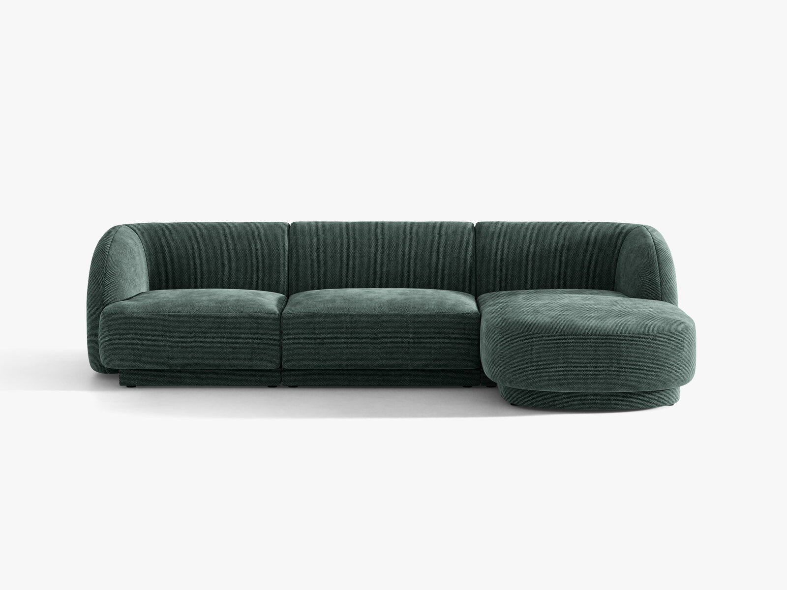 Micadoni Ecksofa Miley 4-Sitzer Rechts Chenille Haga Petrol