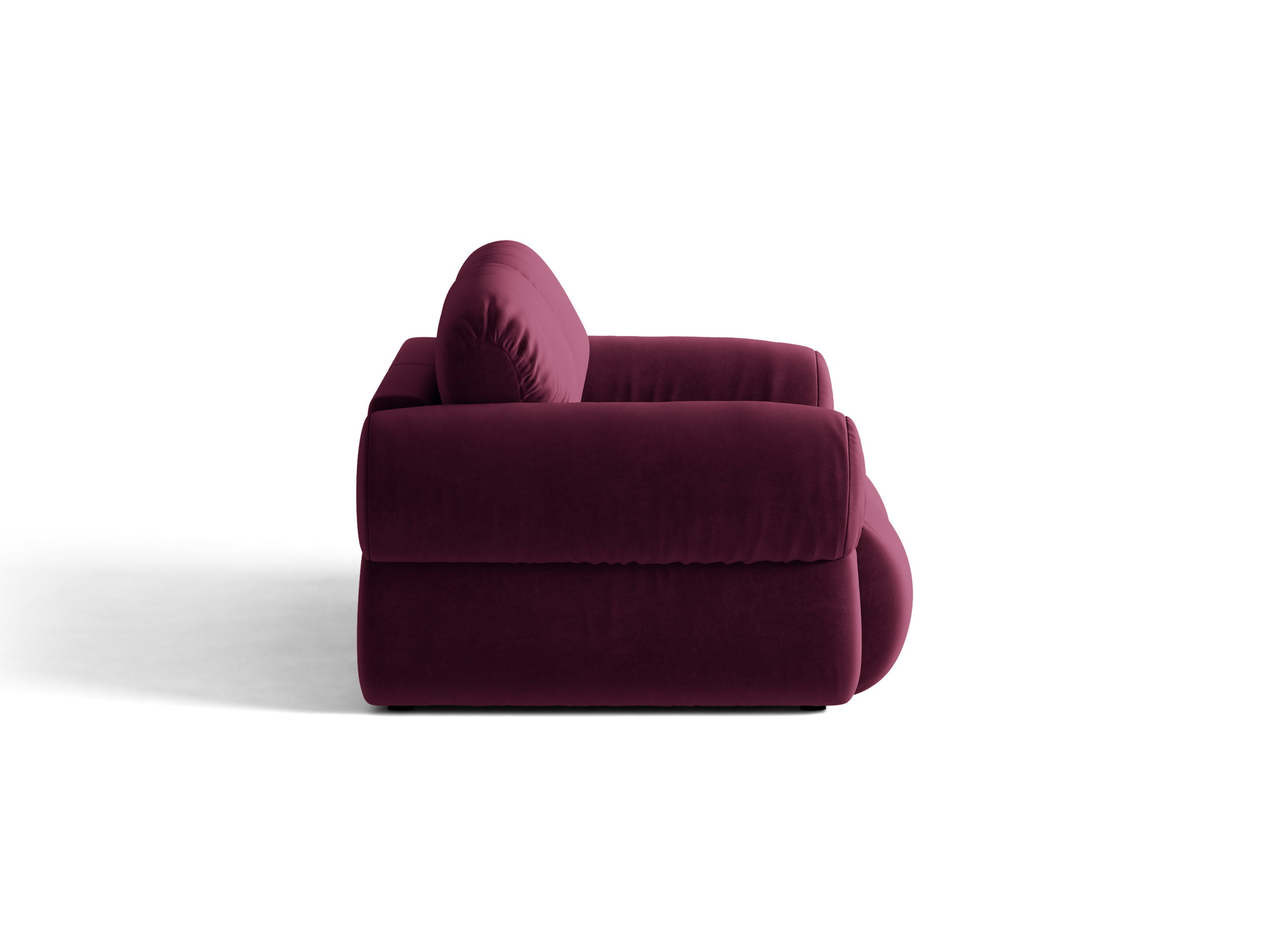 Micadoni Ophelia Sofa 3-Sitzer Samt Venus Burgundfarben