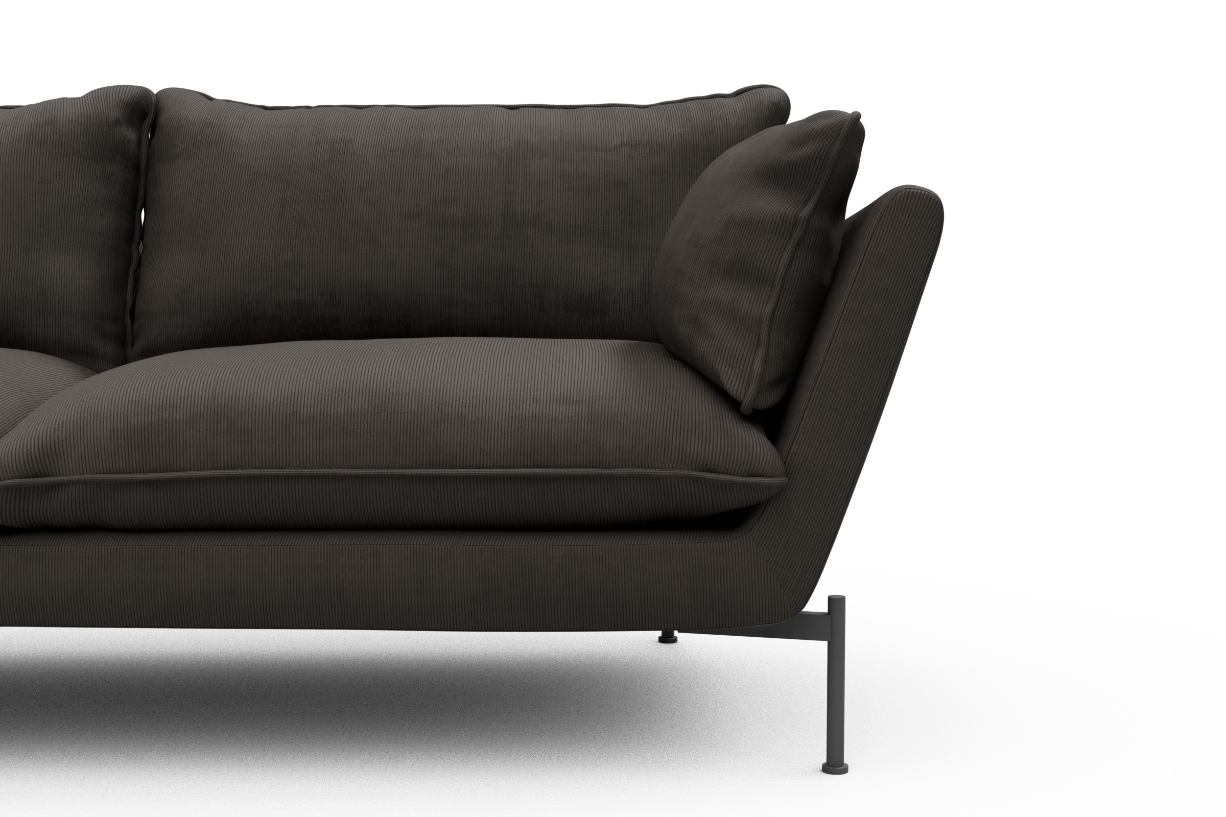 Sofa Anton PREMIUM 2-Sitzer Cordufine-Taupe
