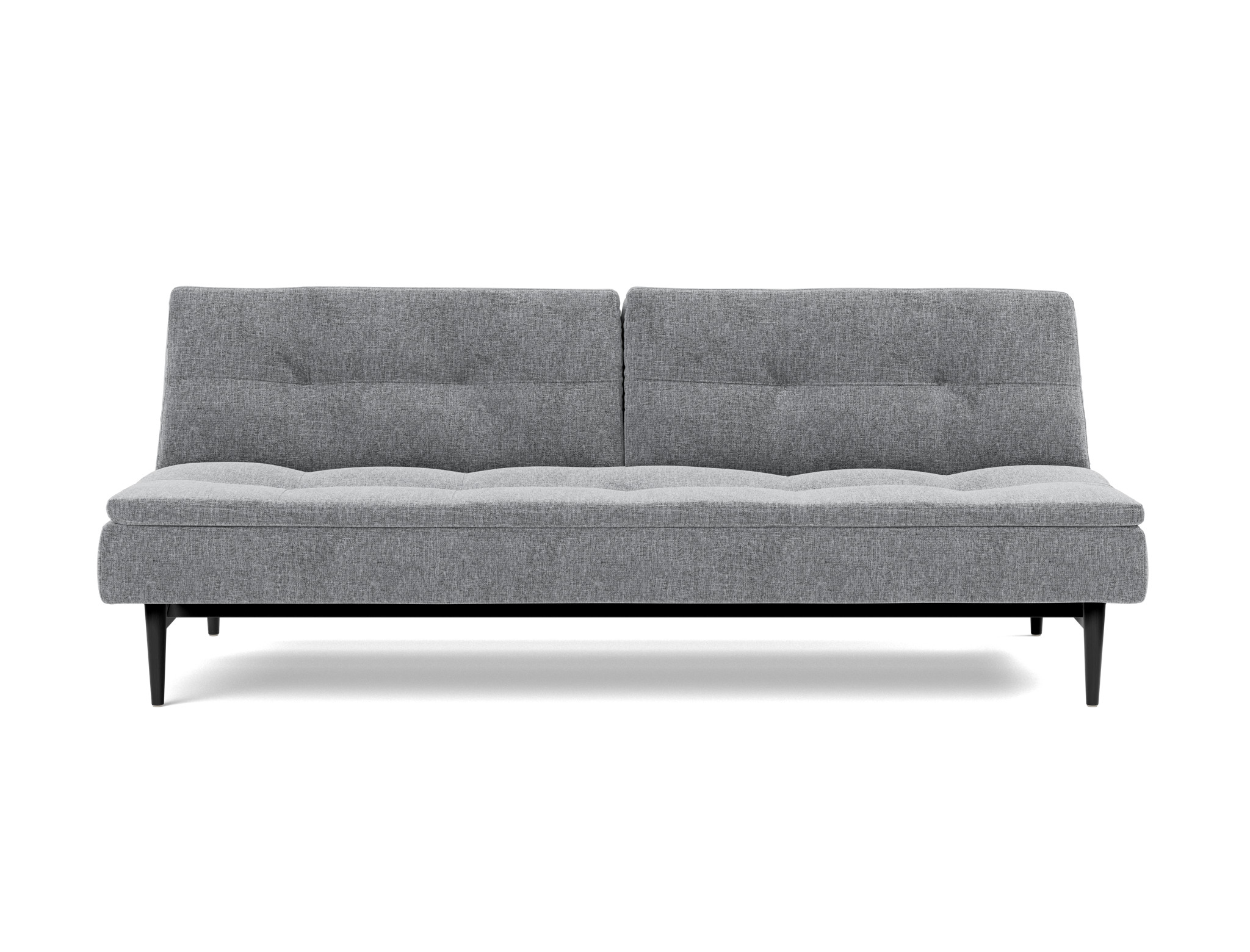 Schlafsofa Dublexo Strukturierter Stoff Twist 565-Granite Beine Styletto Eiche schwarz