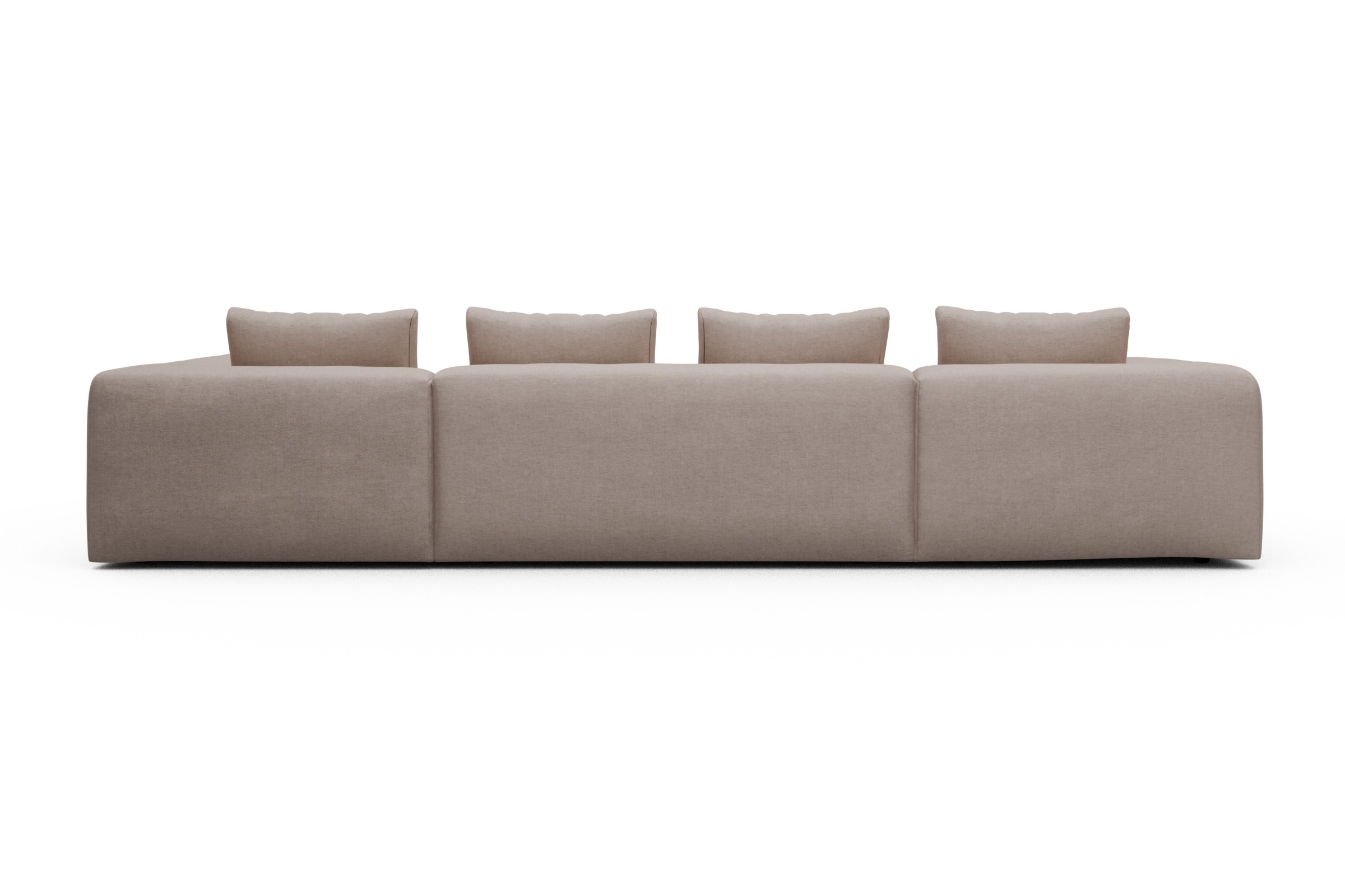Wohnlandschaft Fred Relax-Ecke rechts mit 2-Sitzer und Chaiselongue links Weda-Sand
