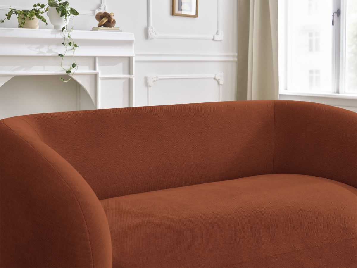 Bobochic Celine Sofa 2-Sitzer Stoff Orange