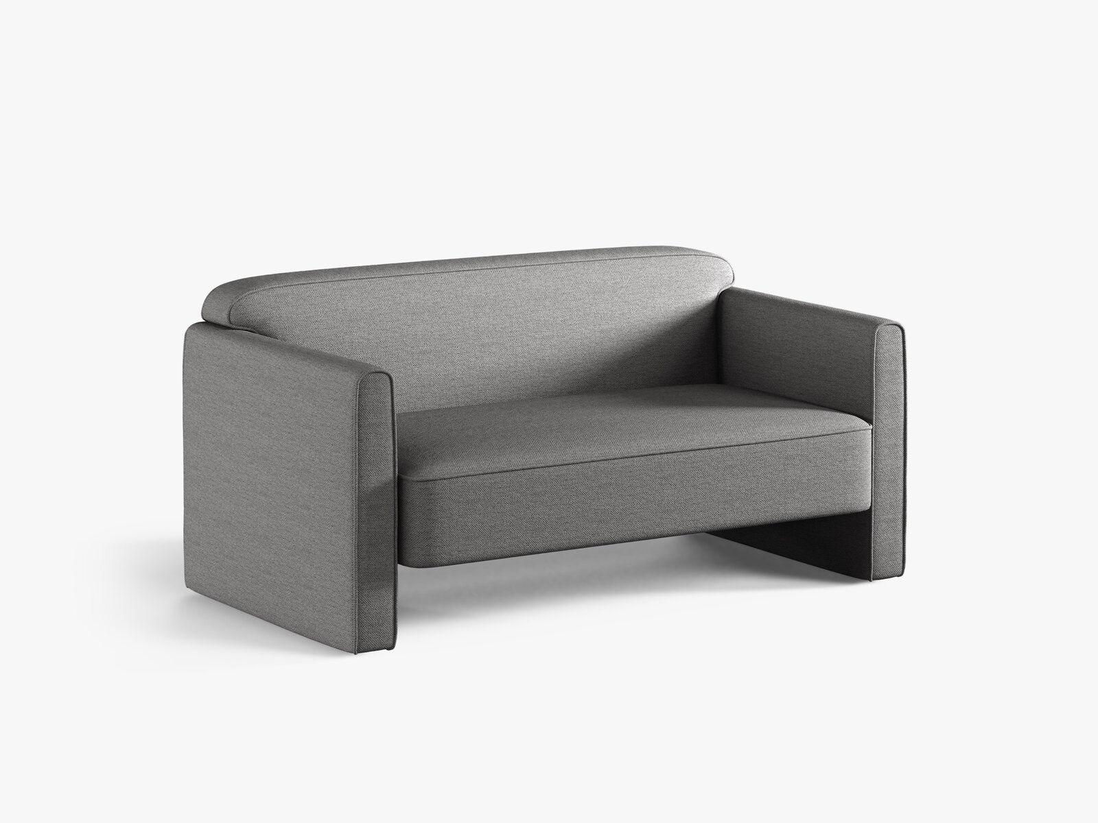 Micadoni Sofa Abby 2-Sitzer Strukturierter Stoff Heritage Grau