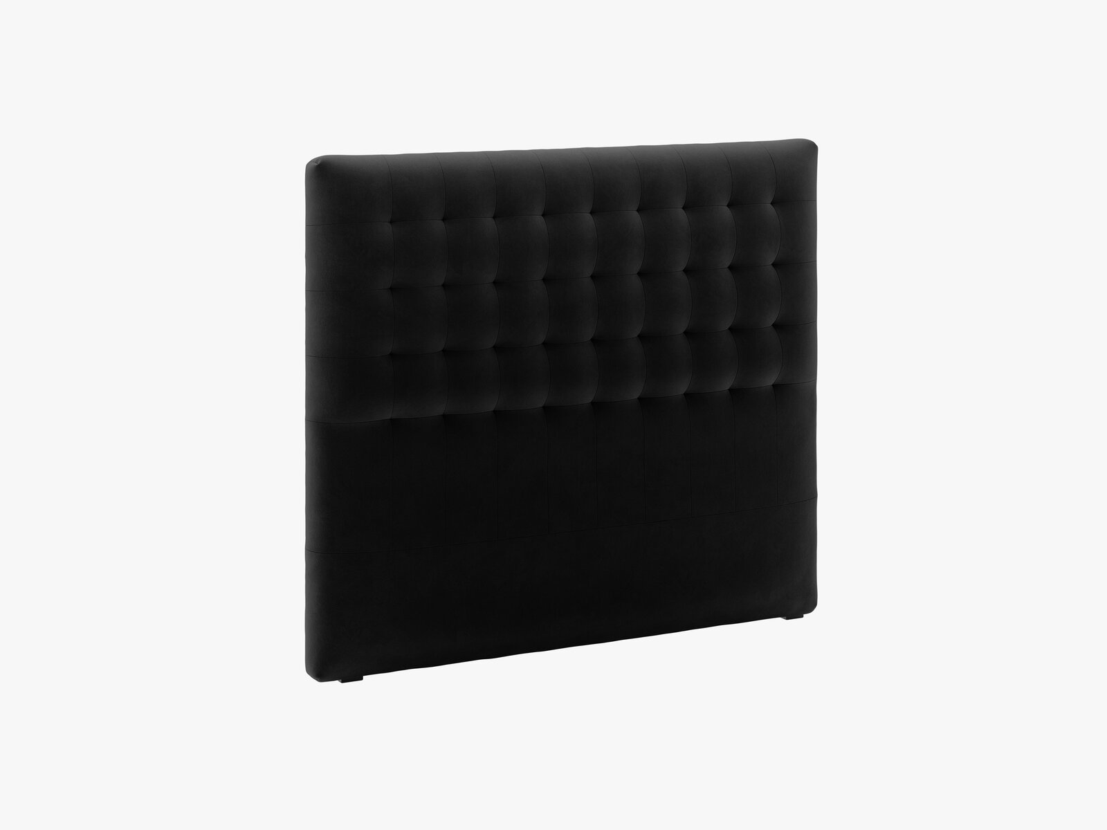 Micadoni Nova Samtiger Kopfteil 120 cm (H 120 cm) Samt Paris Schwarz 140x120