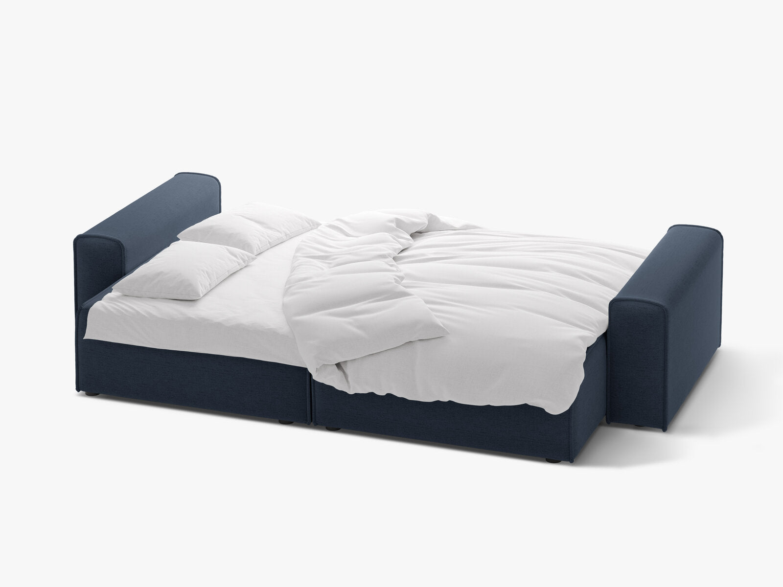 Micadoni Sofa Victor 3-Sitzer mit Schlaffunktion Strukturierter Stoff Königsblau