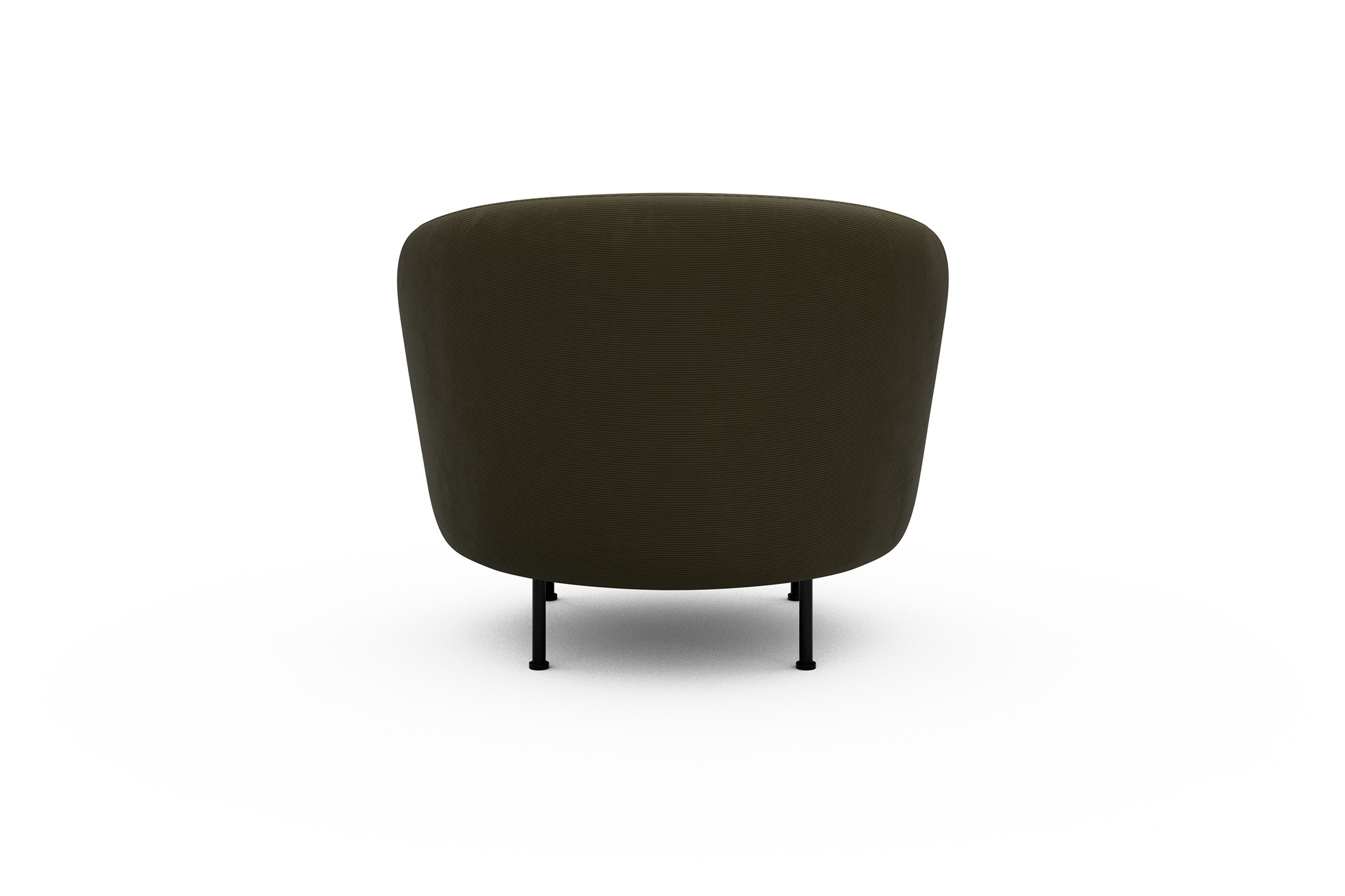 Sessel Ronda Metallbeine Schwarz Cordufine-Pine-Green