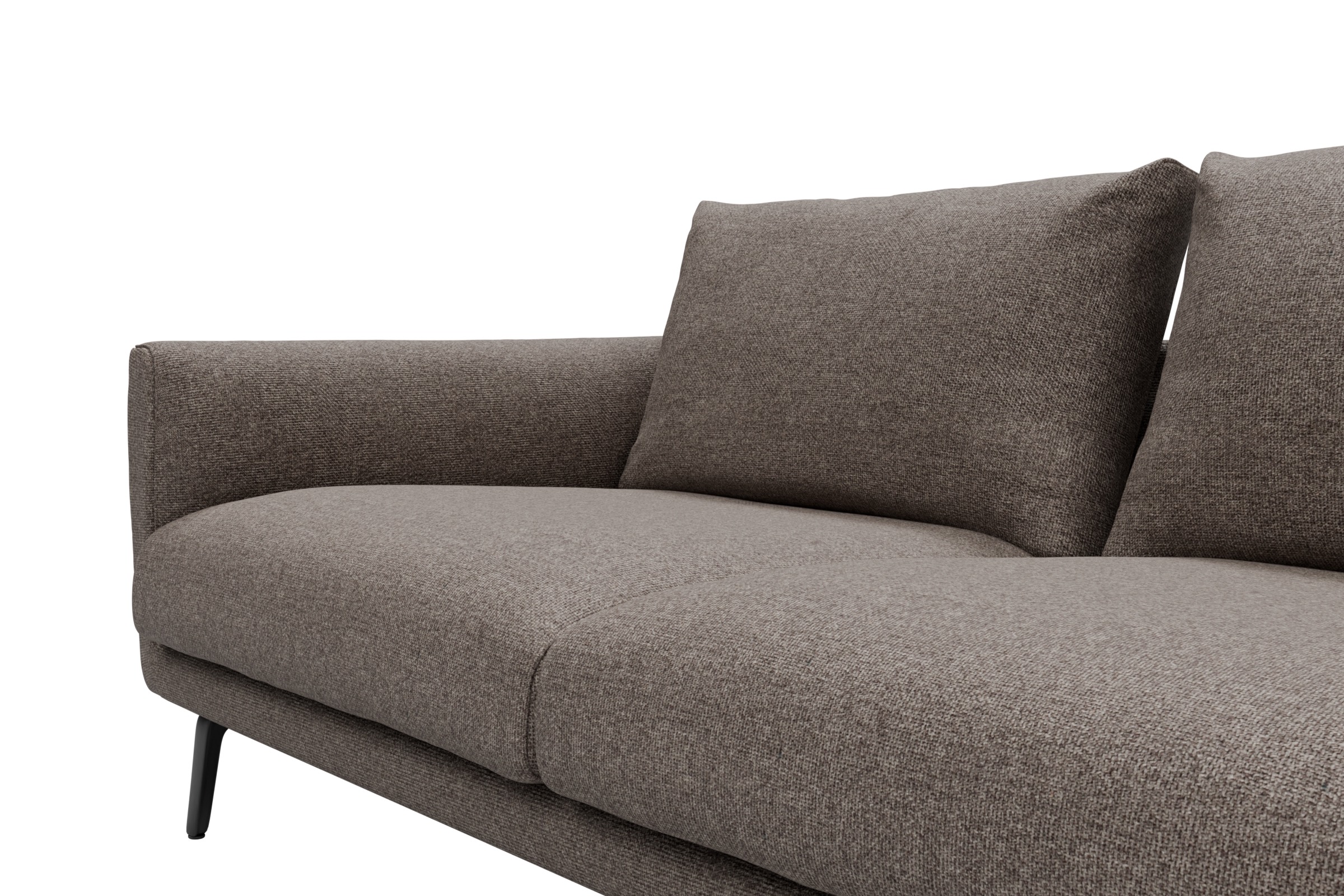 Ecksofa Karl Chaiselongue rechts mit 2,5-Sitzer Sama-Stone