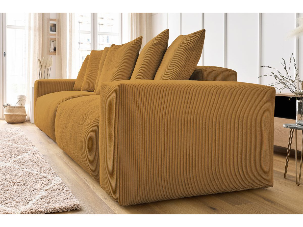 Bobochic Voltaire Sofa 4-Sitzer 320 × 124 cm Cordsamt Gelb