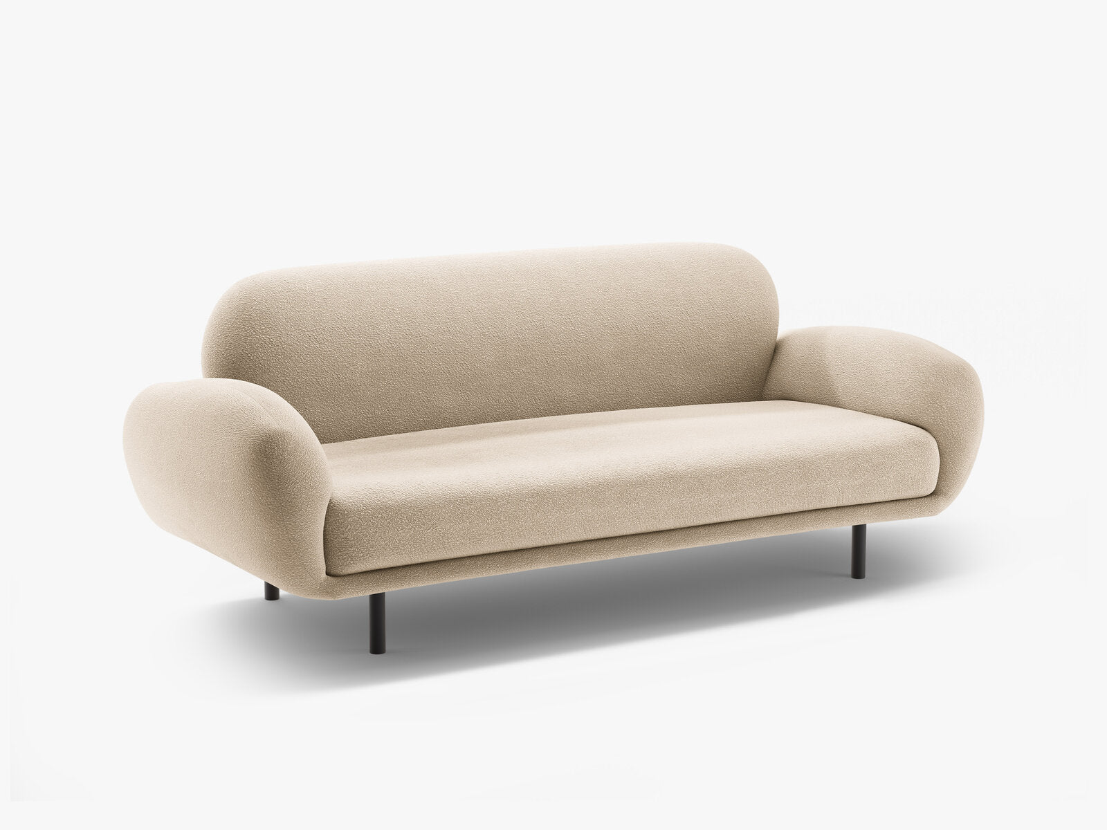 Micadoni Sofa Poppy 2-Sitzer große Version Boucle Baloo Beige