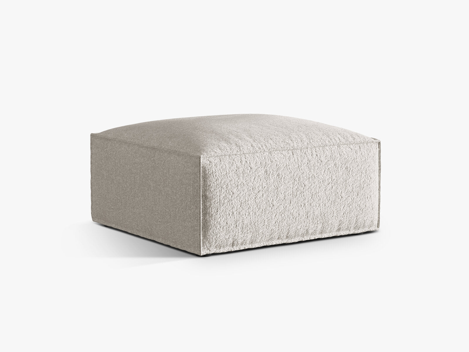 Micadoni Hocker Nuria 1-Sitzer Boucle Grau Beige Melange