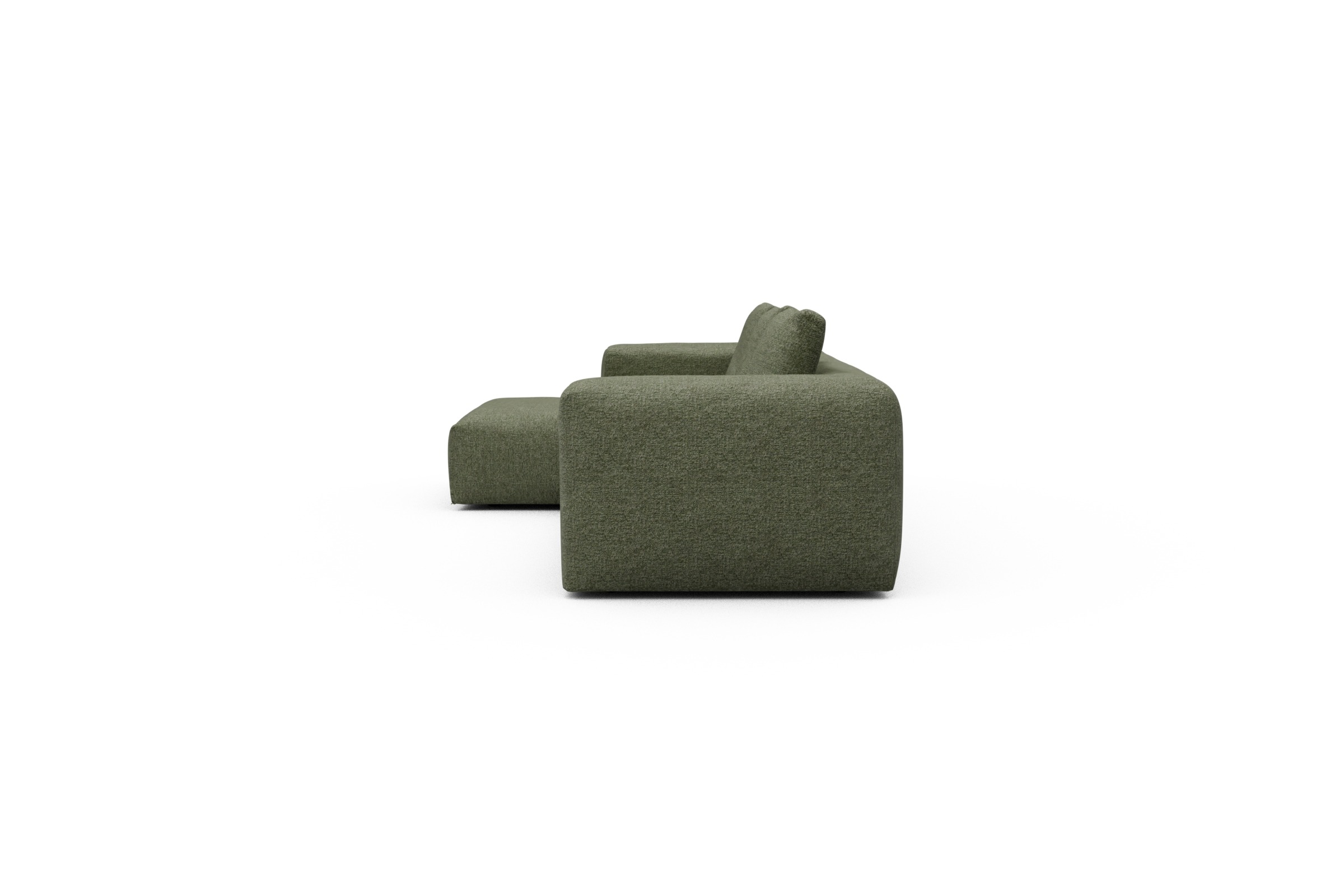 Ecksofa Fred Chaiselongue links mit 2,5-Sitzer Carreno-Vivid-Green