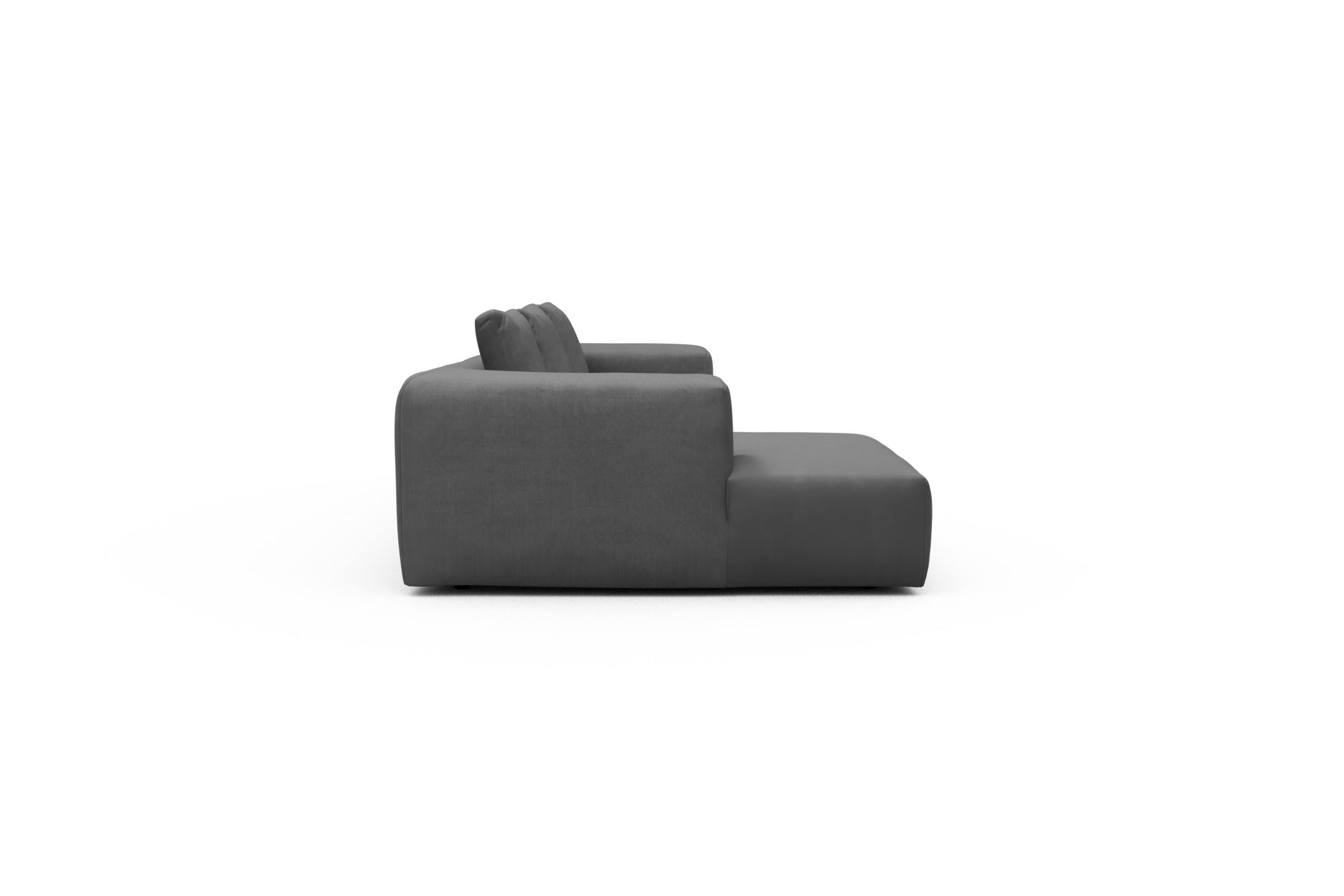 Ecksofa Fred Chaiselongue links mit 2,5-Sitzer Cordufine-Grey