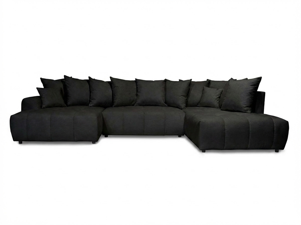 Bobochic Roxelane Wohnlandschaft Melange-Stoff Dunkelgrau Ecke links