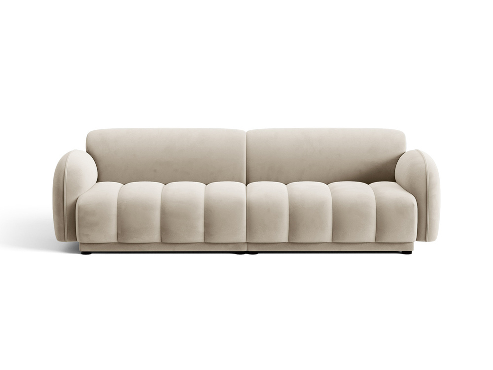 Cosmopolitan Design Sofa Bilbao 4-Sitzer Samt Casino Helles Beige