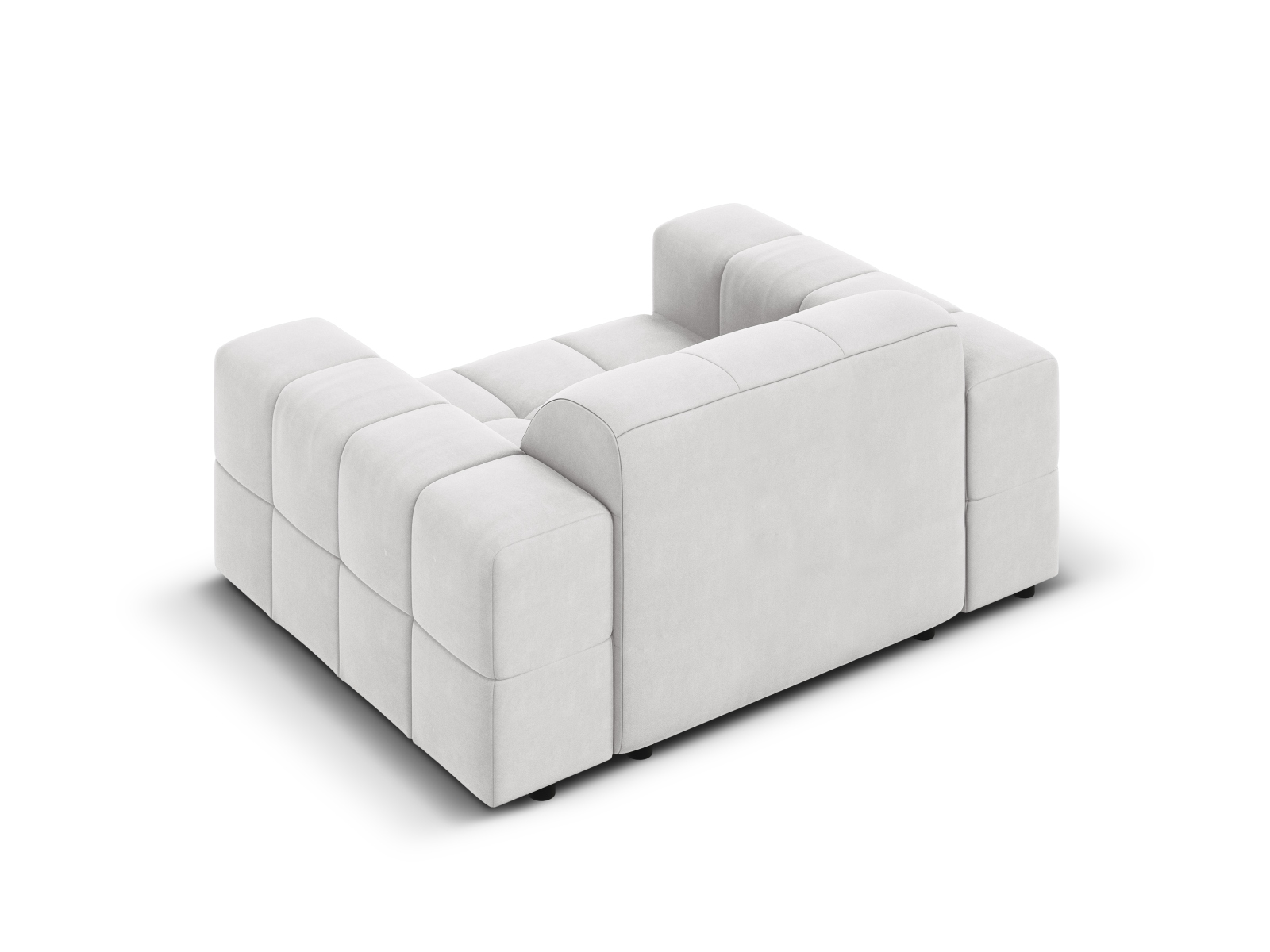 Cosmopolitan Design Sessel Chicago Samt Bluvel Silber