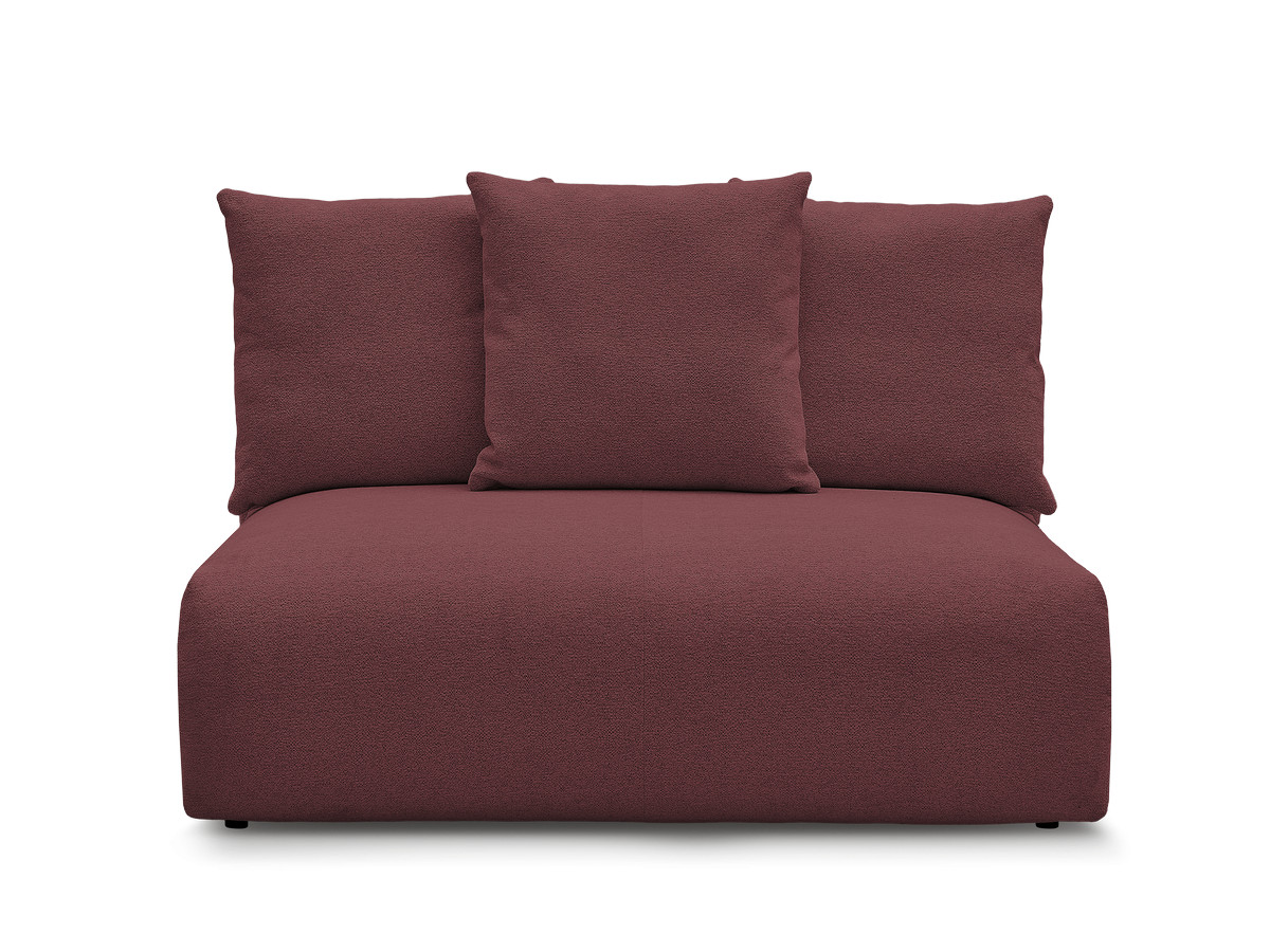 Bobochic Voltaire Sofamodul 2-Sitzer 142 × 100 cm Melange-Stoff Rot