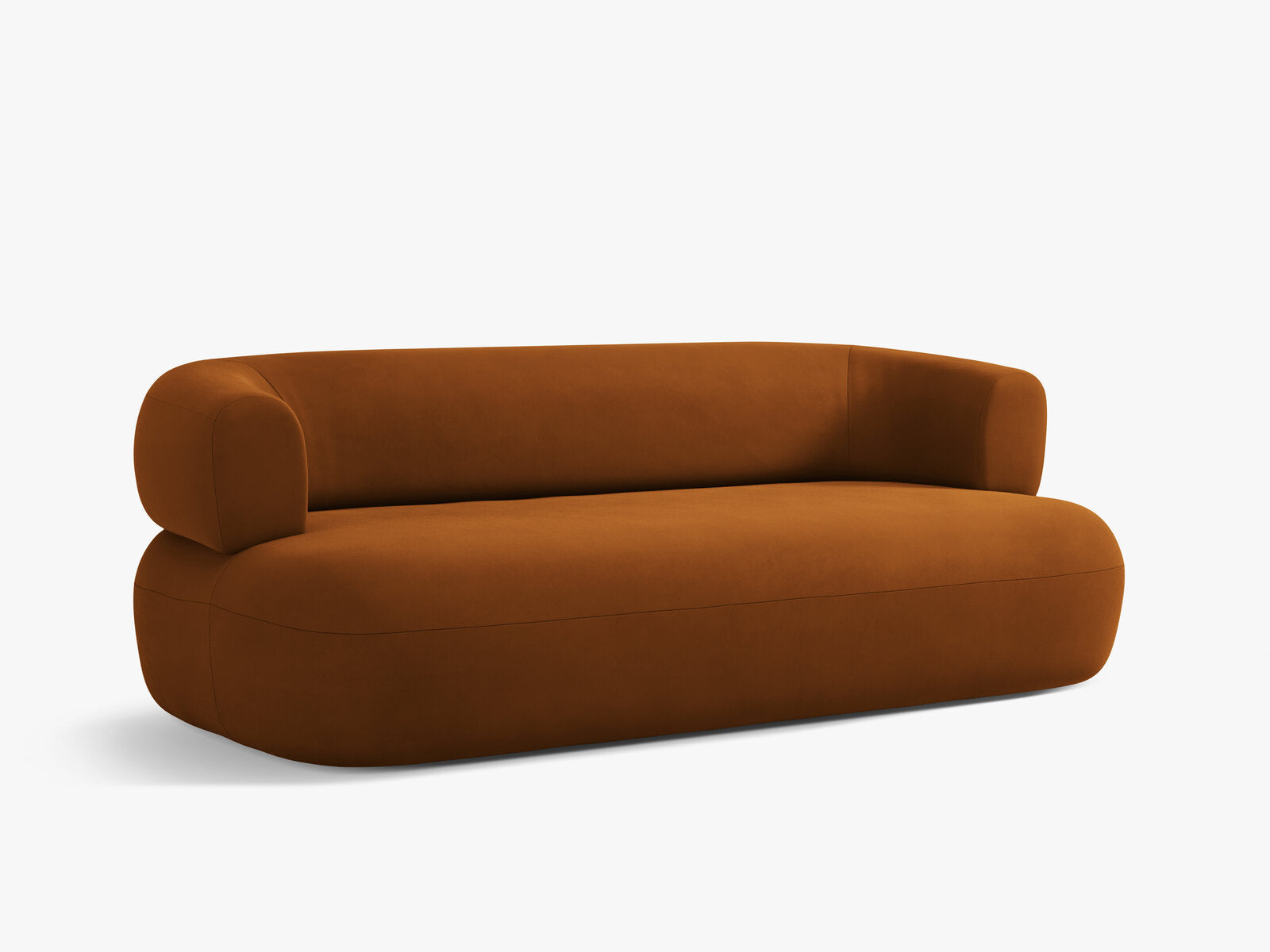 Micadoni Sofa Jenny 2-Sitzer Samt Salvador Terrakotta