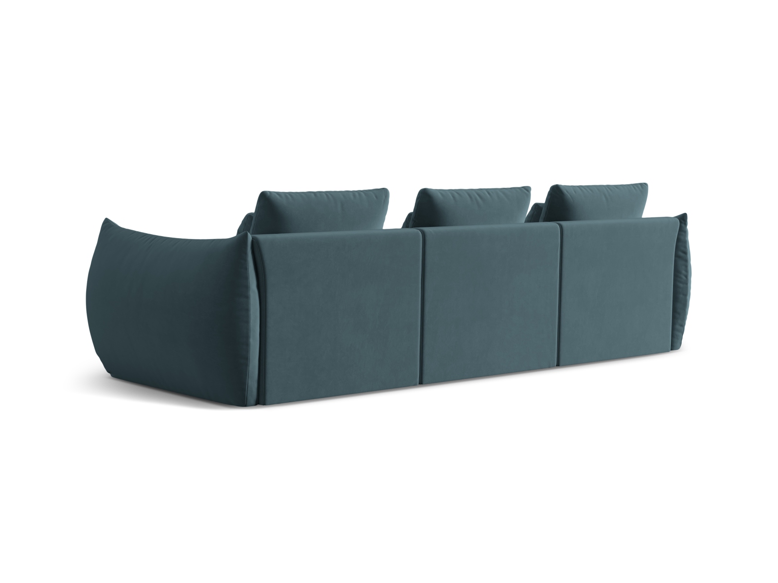 Micadoni Sofa Bloom 4-Sitzer Samt Pastellblau
