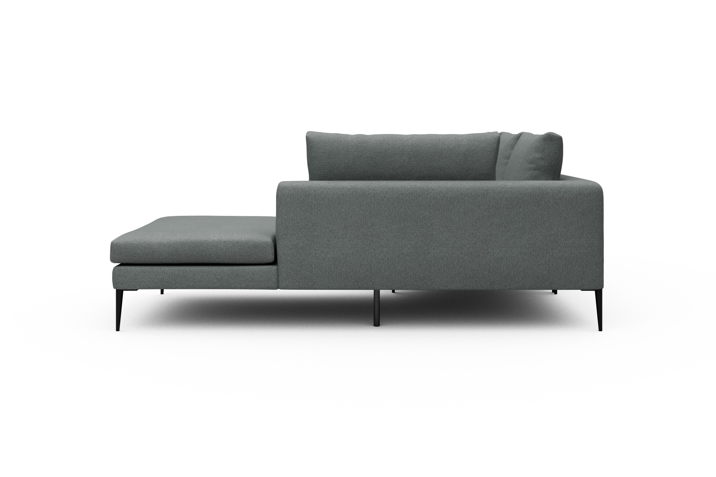 Ecksofa Paul Relax-Ecke rechts mit 2-Sitzer Denari-Soft-Grey