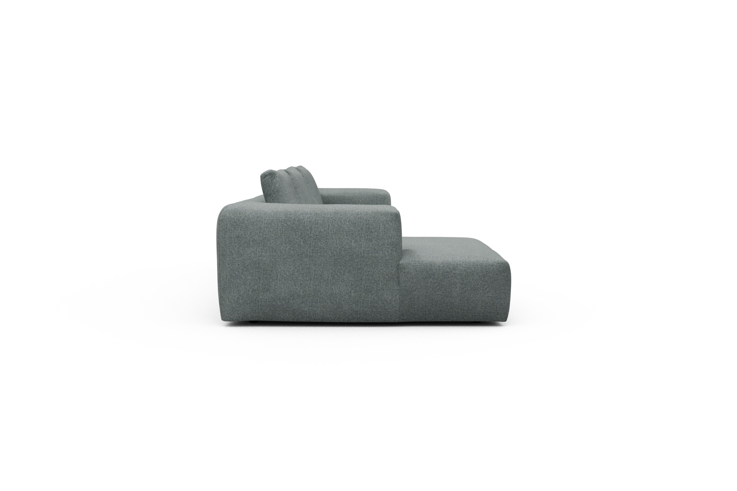 Ecksofa Fred Chaiselongue links mit 2,5-Sitzer Casone-Light-Mixed-Green