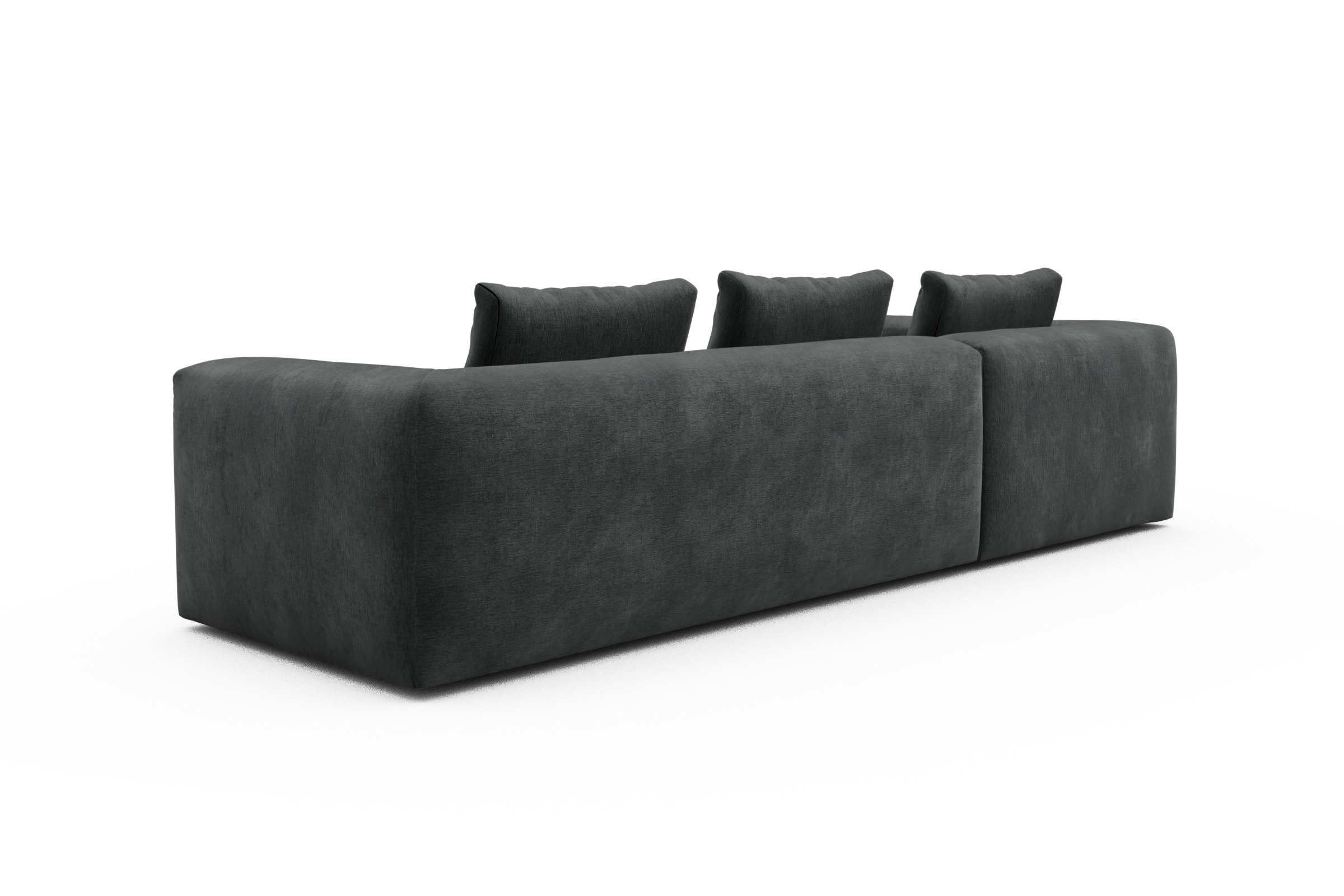 Ecksofa Fred Relax-Ecke links mit 2,5-Sitzer Smooth-Deep-Warm-Grey