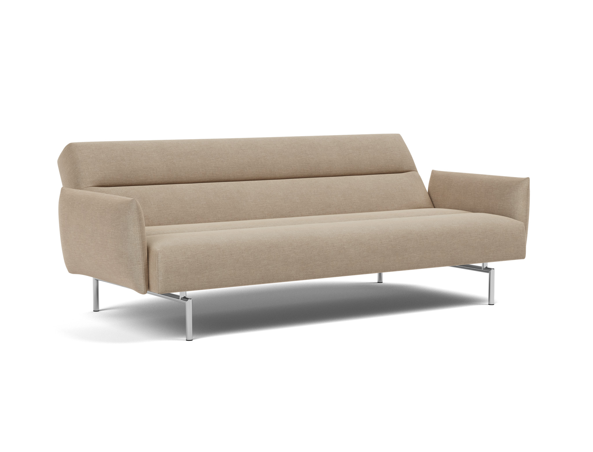 Schlafsofa Jillis mit Armlehnen Flachgewebe Phobos 587-Mocha