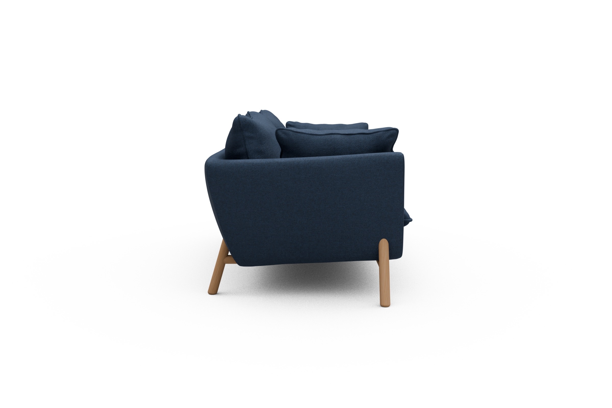 Sofa Emil PREMIUM 2-Sitzer Beinfarbe Eiche Natur Weda-Blue
