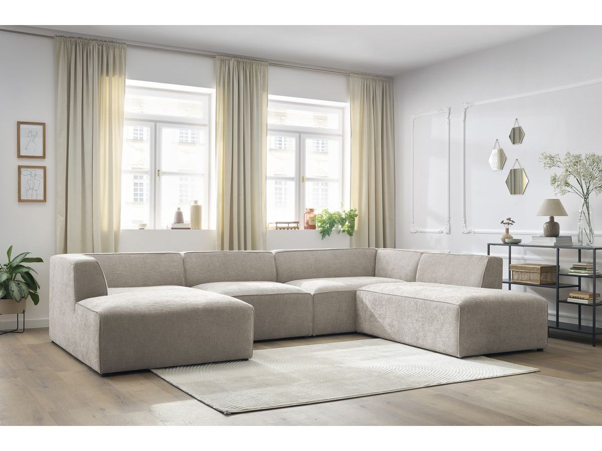 Bobochic Megeve Wohnlandschaft Strukturstoff Beige Ecke links
