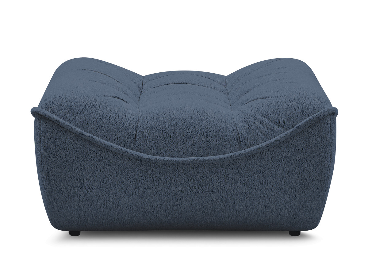 Bobochic Serena Pouf Melange-Stoff Blau