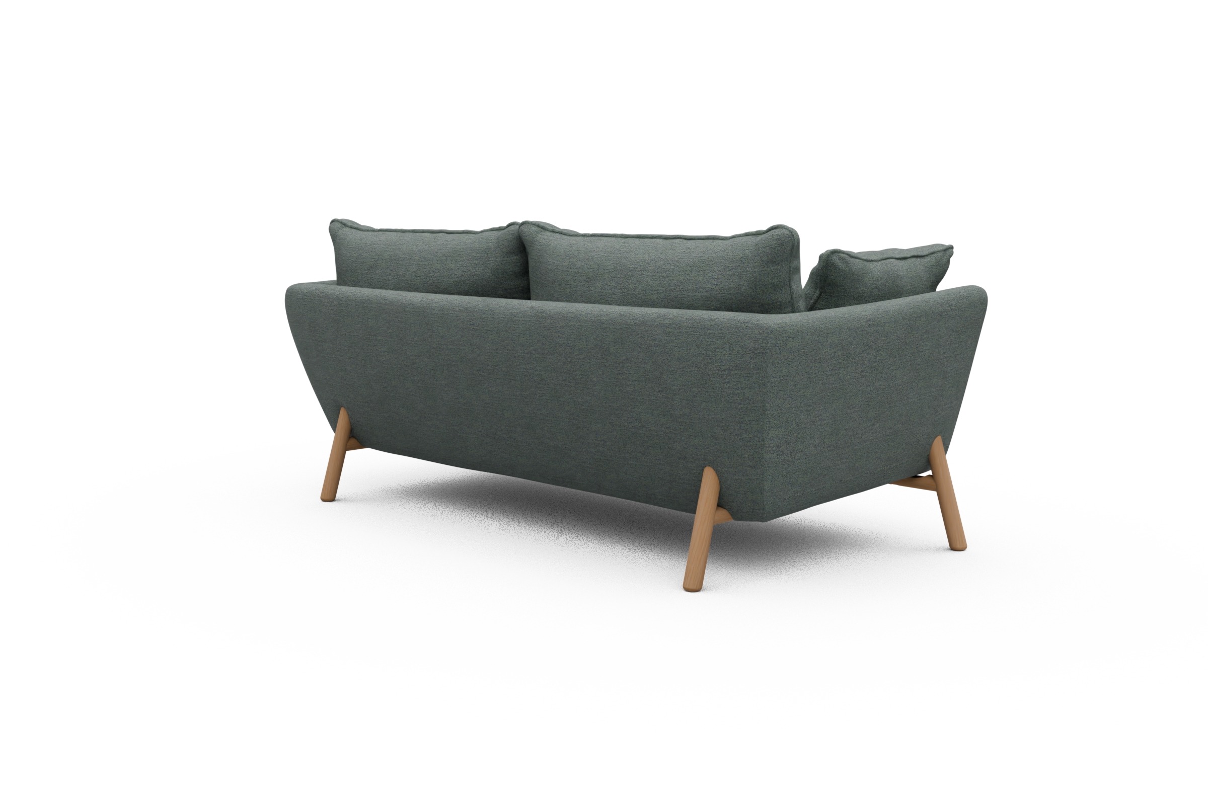 Sofa Emil PREMIUM 2-Sitzer Beinfarbe Eiche Natur Carreno-Ice-Blue