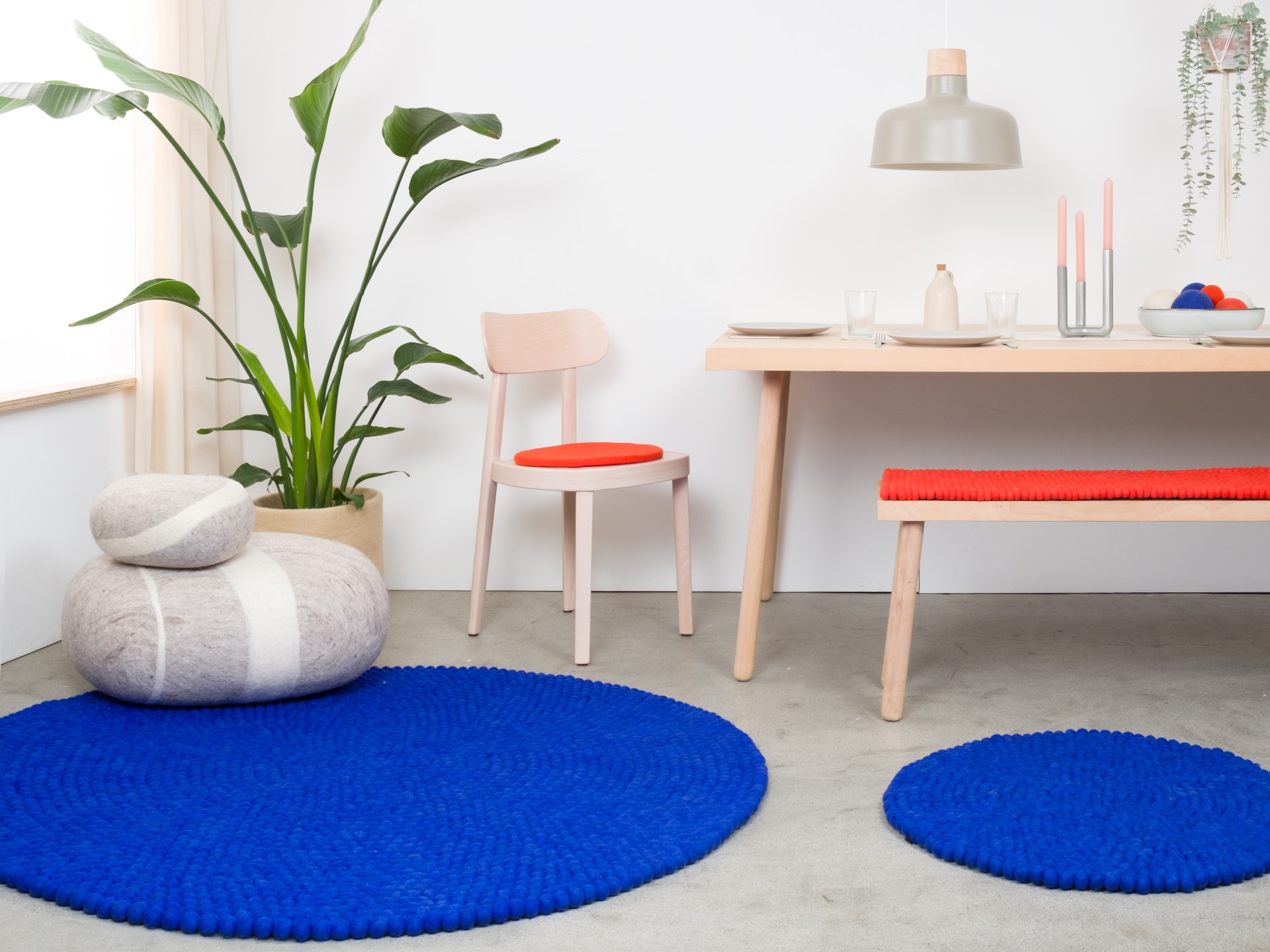 myfelt Isa Filzkugelteppich - 70 cm