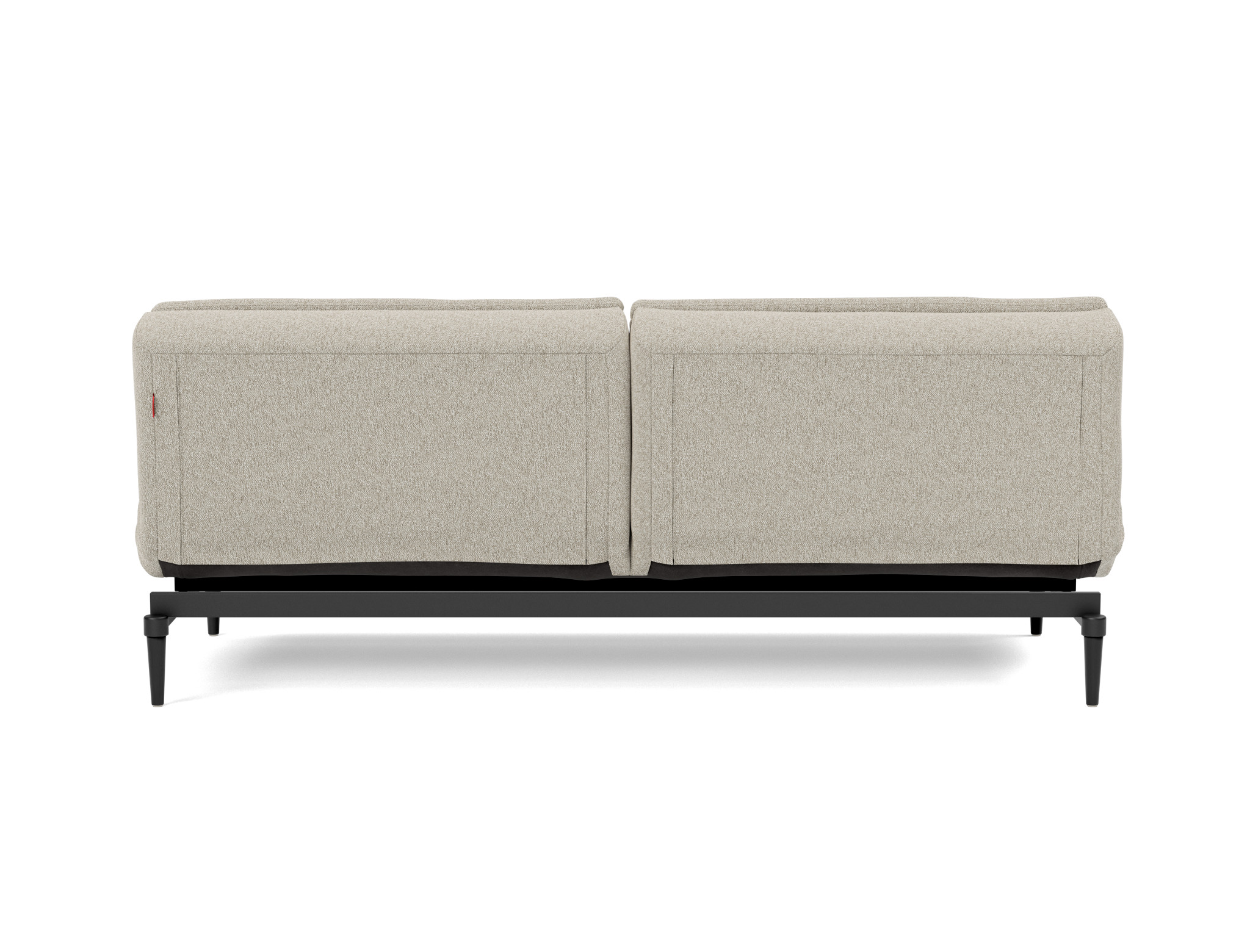 Schlafsofa Dublexo Boucle Skandi 539-Beige Beine Styletto Eiche schwarz