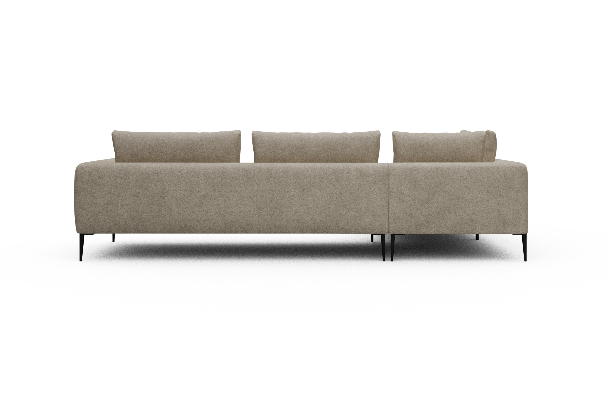 Ecksofa Paul Relax-Ecke rechts mit 3-Sitzer Boucle-Beige