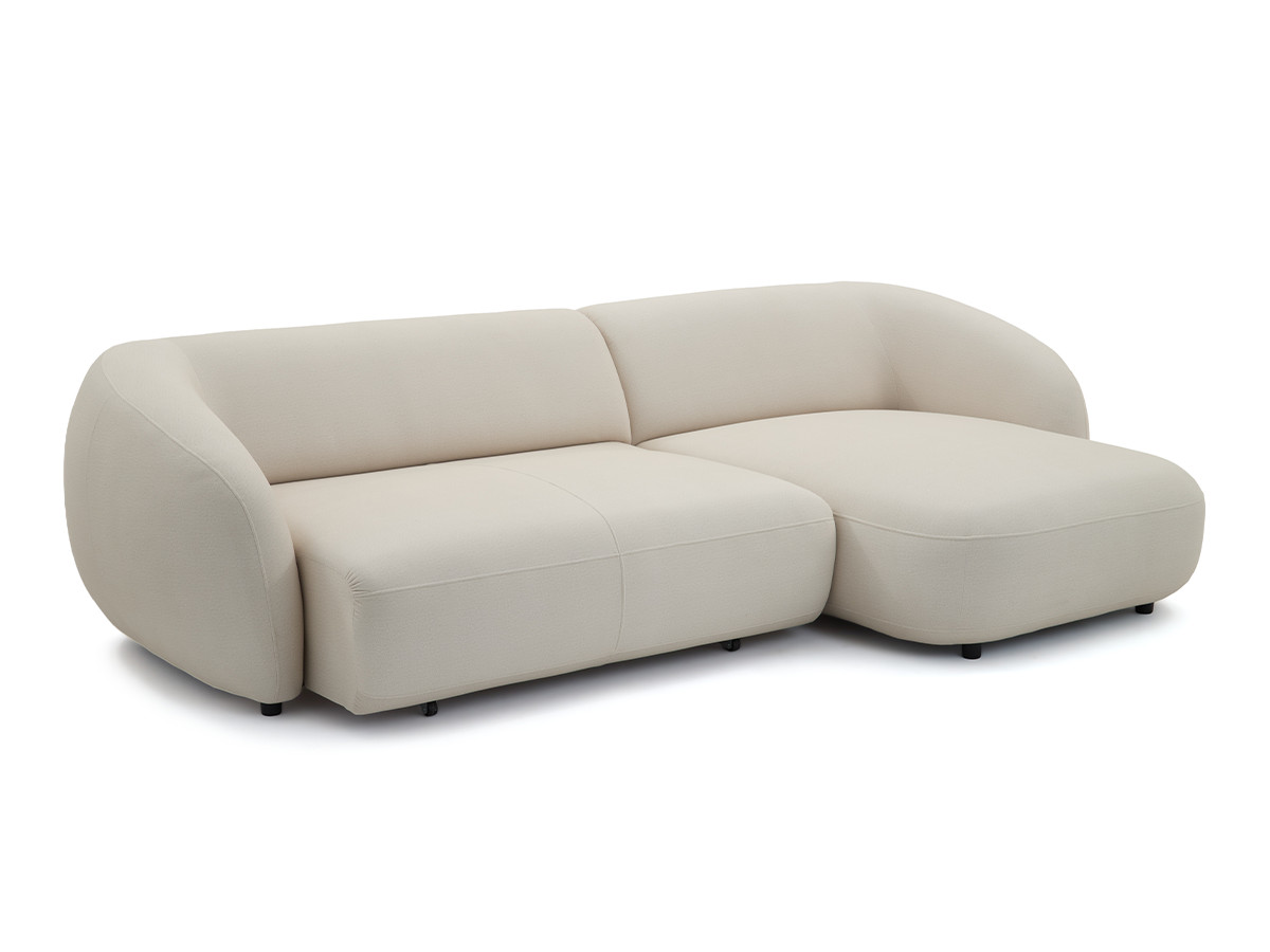 Bobochic Halo Ecksofa mit Schlaffunktion Stoff Beige Ecke rechts