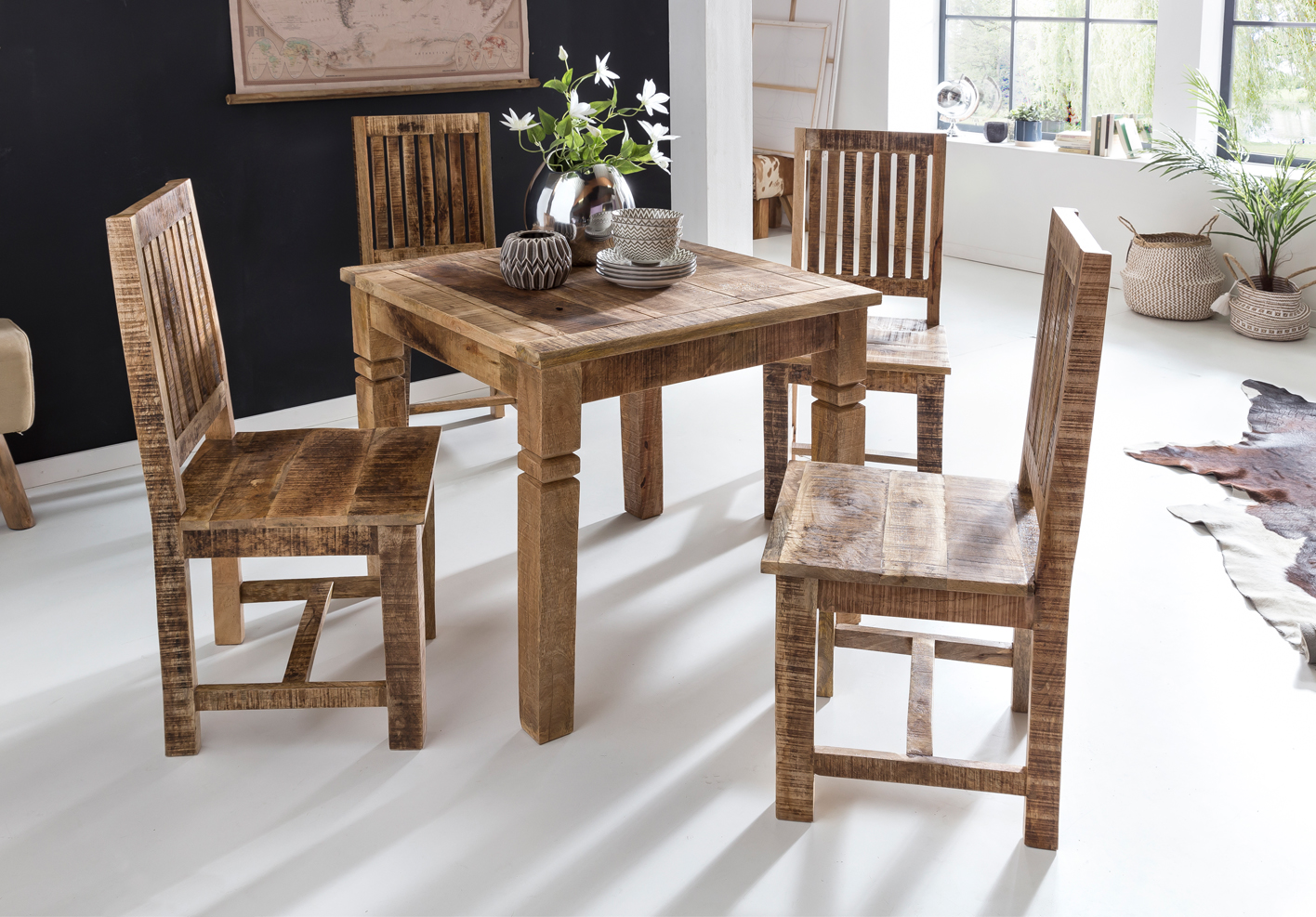 Esstisch Klitmoller Mango Massivholz Braun 80 × 80 × 76 cm