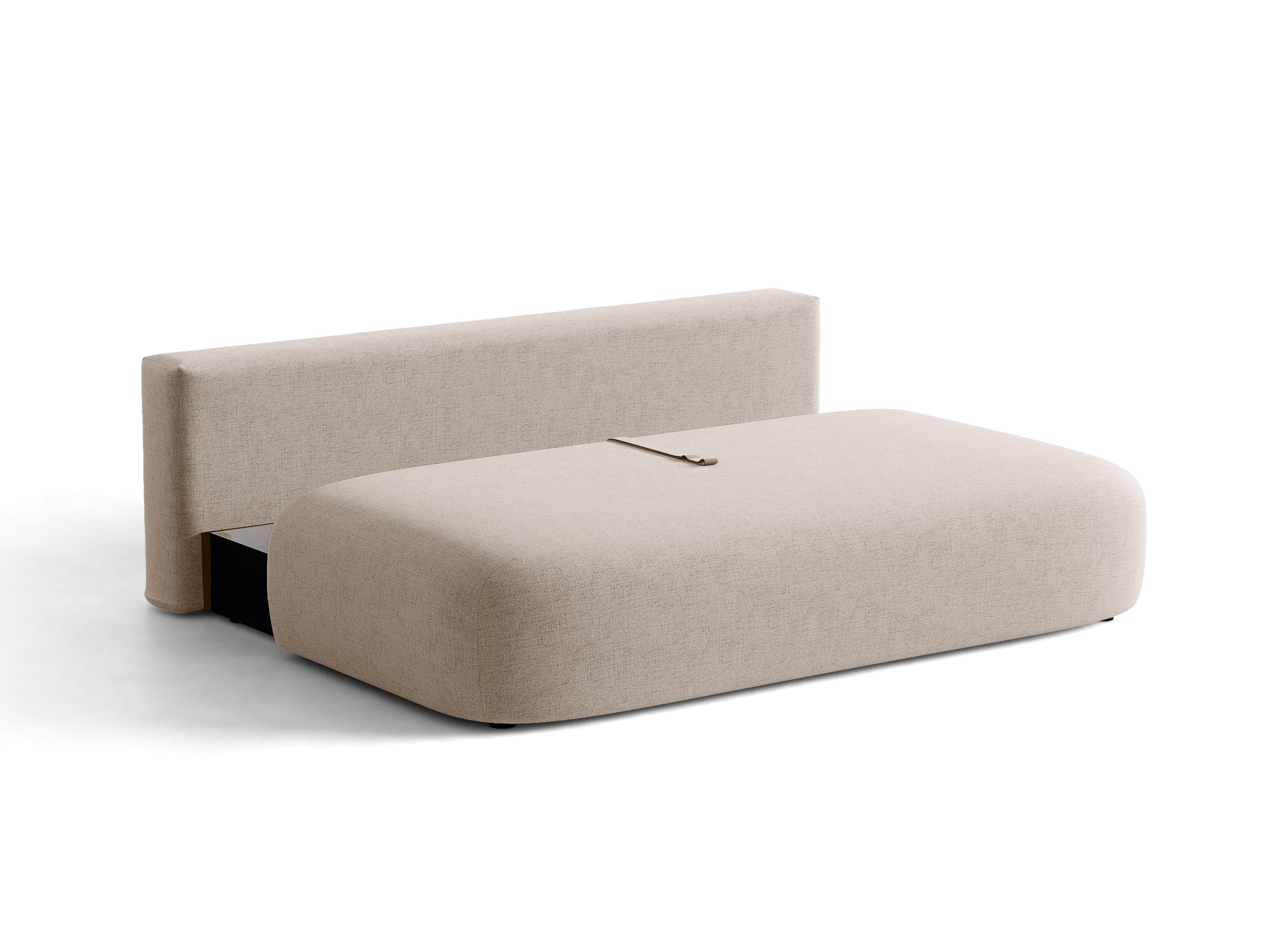Micadoni Hena Sofa Mit Bettfunktion Und Stauraum Strukturierter Stoff Moly Cappuccino