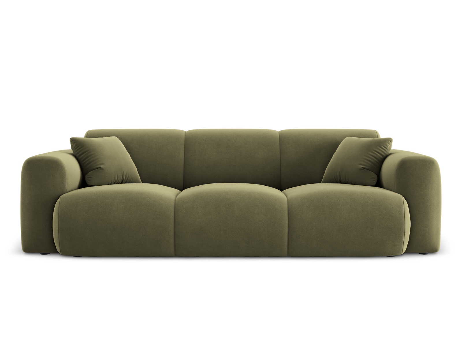 Cosmopolitan Design Sofa Nolio 3-Sitzer Samt Casino Hellgrün