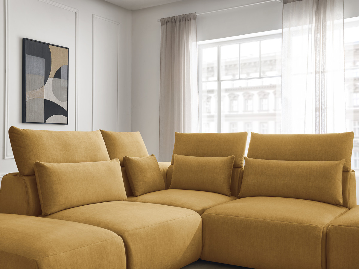 Bobochic Jana Ecksofa Samt Gelb