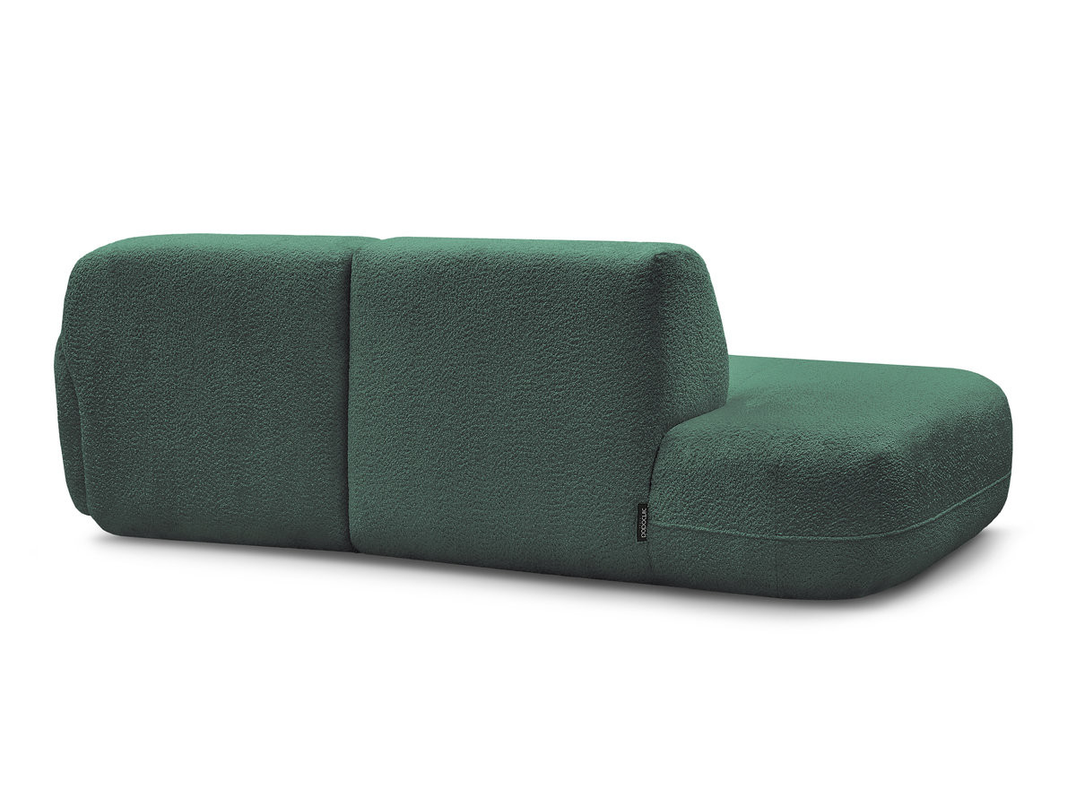 Bobochic Anda Ecksofa 241 × 163 cm Chenille Dunkelgrün Ecke rechts